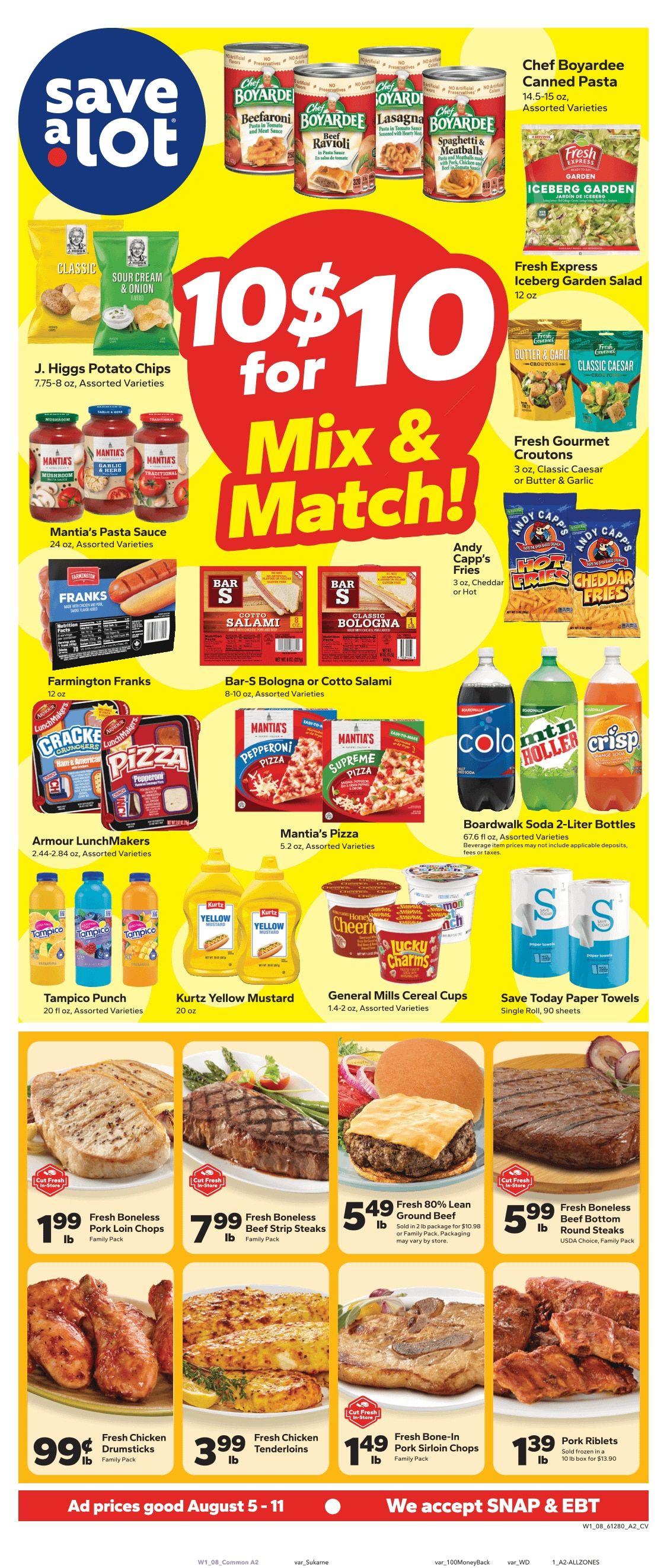 Save a Lot Food Stores (Arbutus and other locations, MD) Weekly Ad August 5 - 11, 2026