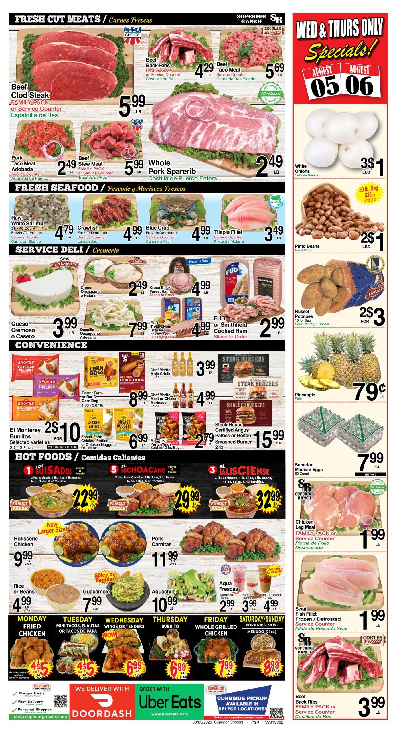 Superior Grocers (North Las Vegas–Las Vegas Area, NV) Weekly Specials Weekly Ad August 5 - 11, 2026