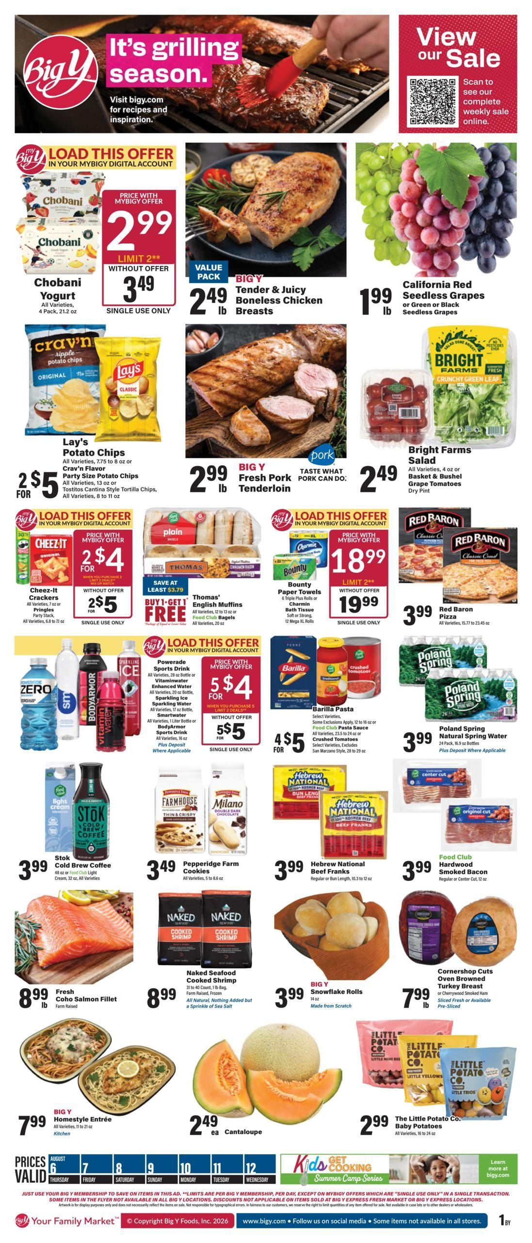 Big Y (MA, RI, VT) Weekly Ad August 6 - 12, 2026