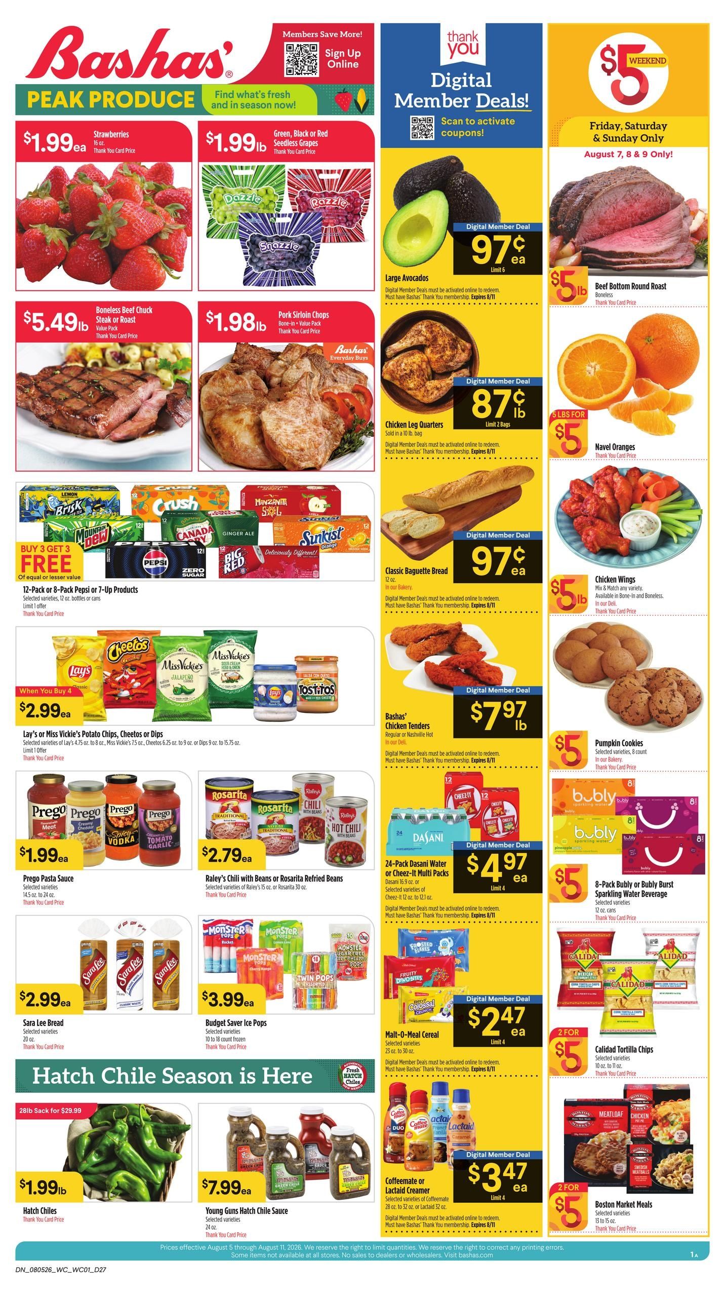 Bashas' (Cibecue Area, AZ) Weekly Ad August 5 - 11, 2026