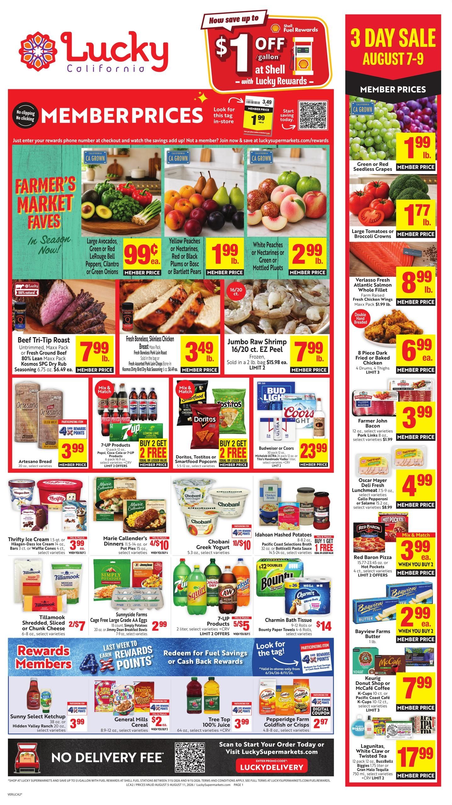 Lucky Supermarkets (Daly City Area, CA) Weekly Ad August 5 - 11, 2026