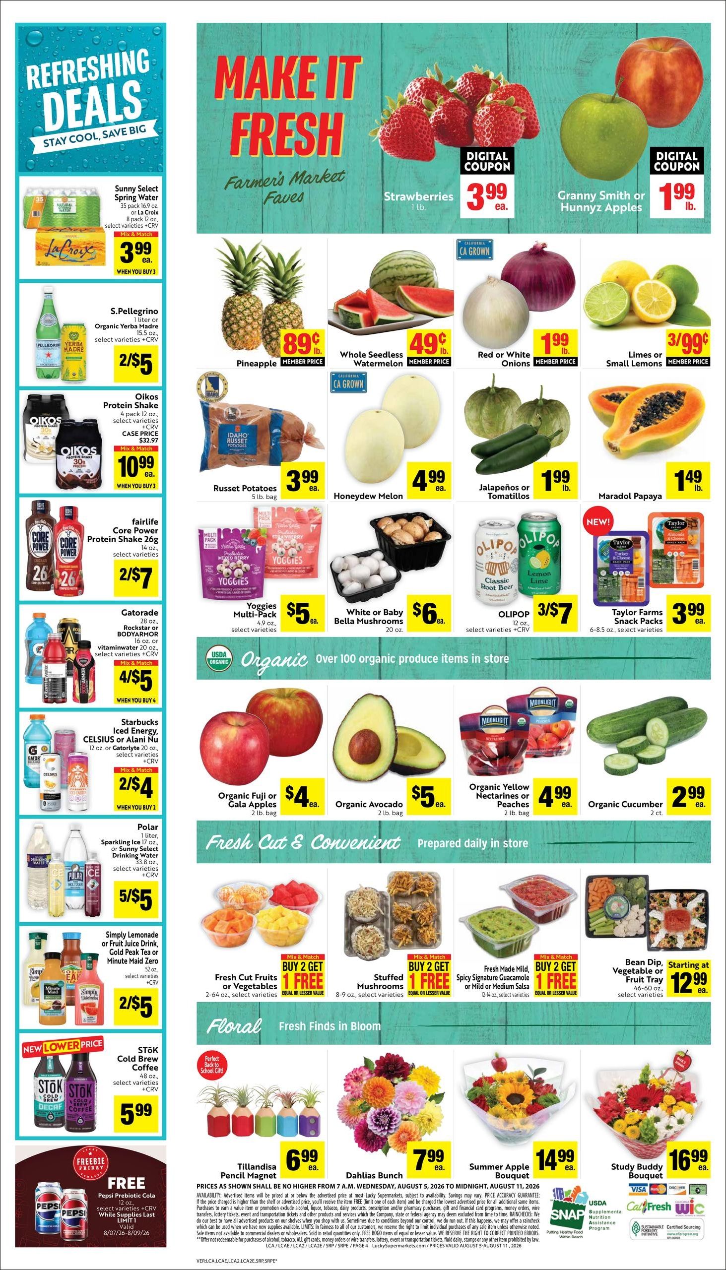 Lucky Supermarkets (Daly City Area, CA) Weekly Ad August 5 - 11, 2026