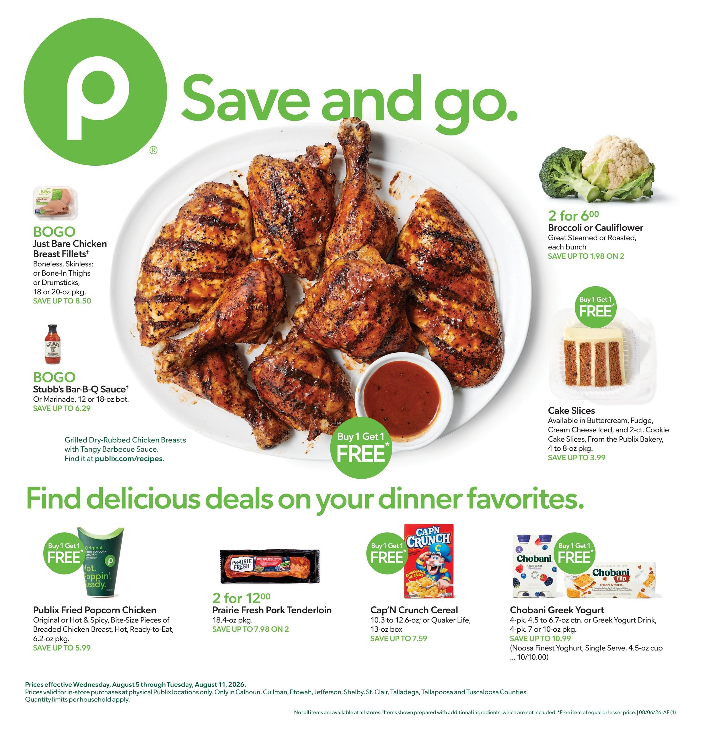 Publix (Tuscaloosa–Dolomite Area, AL) Weekly Ad August 5 - 11, 2026