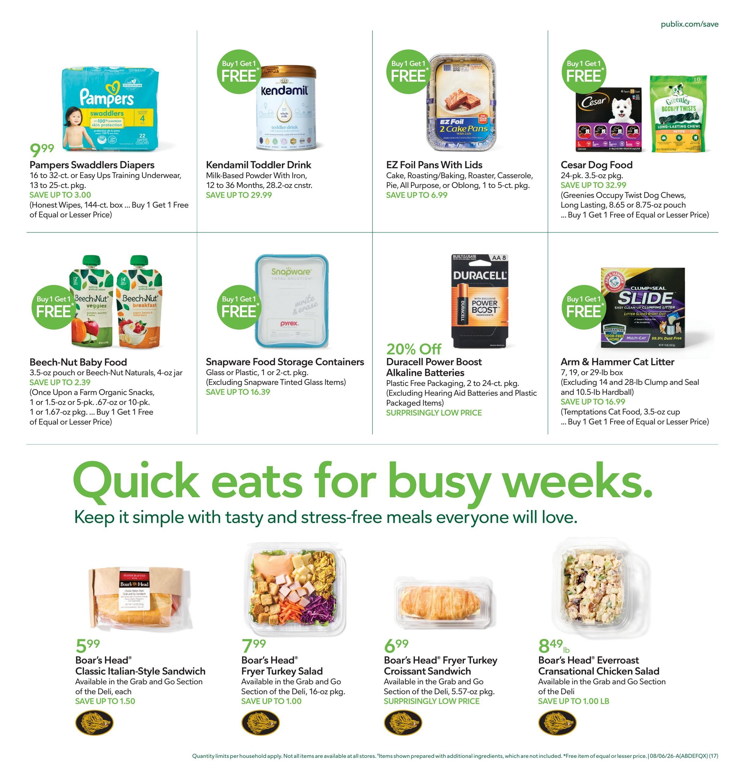 Publix (Tuscaloosa–Dolomite Area, AL) Weekly Ad August 5 - 11, 2026