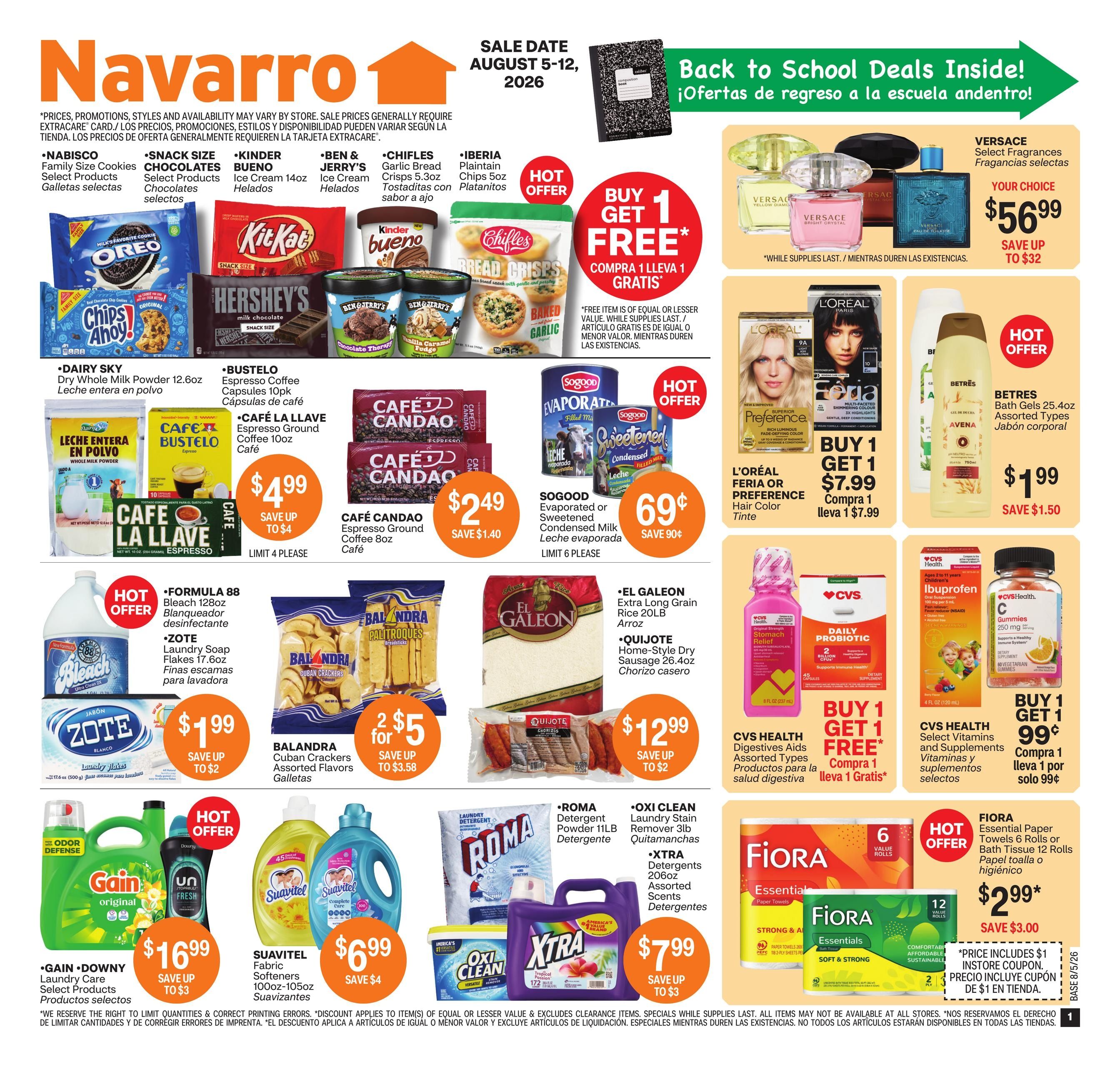 Navarro Discount Pharmacy (Orlando–Tampa Area, FL) Weekly Ad August 5 - 12, 2026