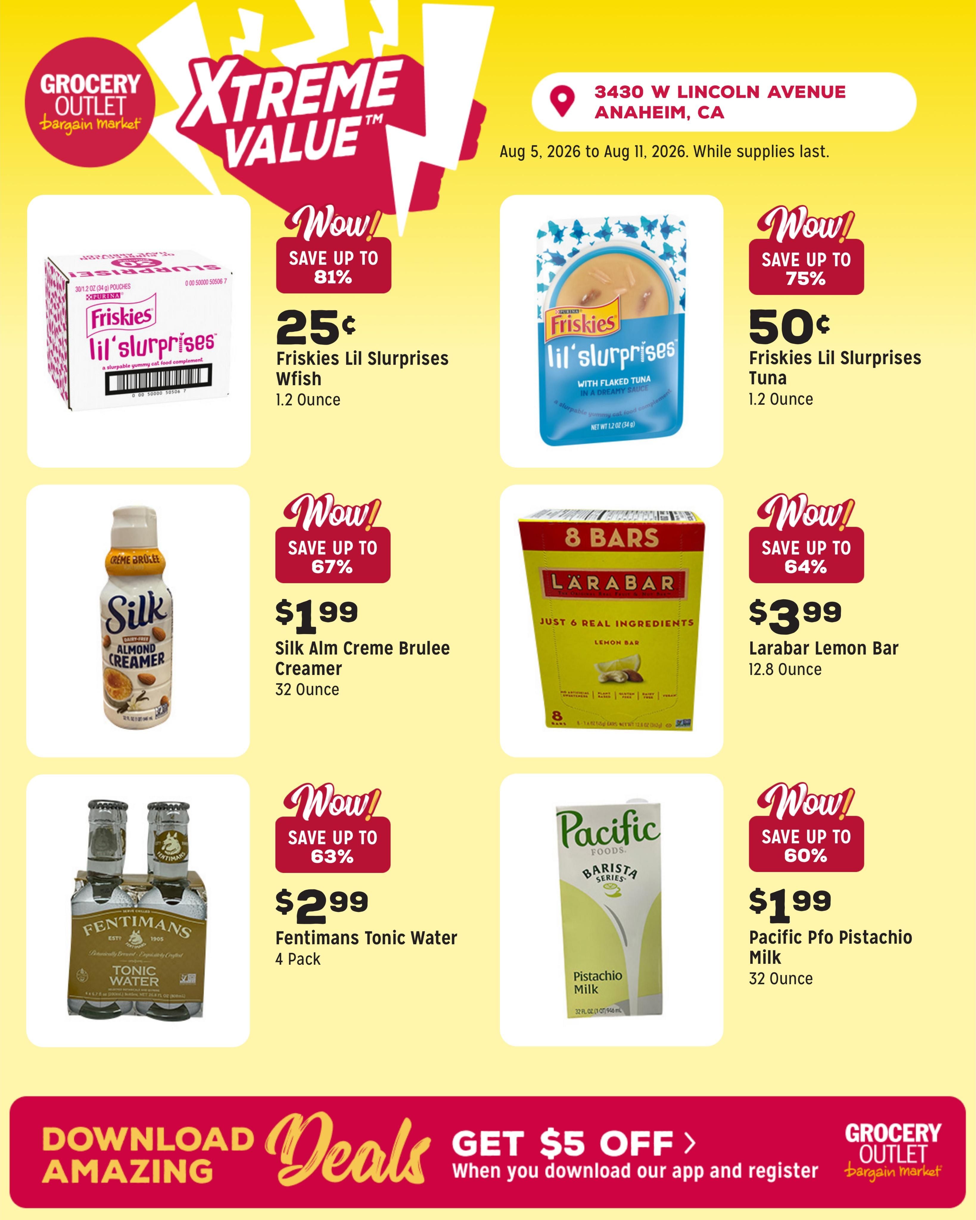 Grocery Outlet (Anaheim–Buena Park Area, CA) Weekly Ad August 5 - 11, 2026