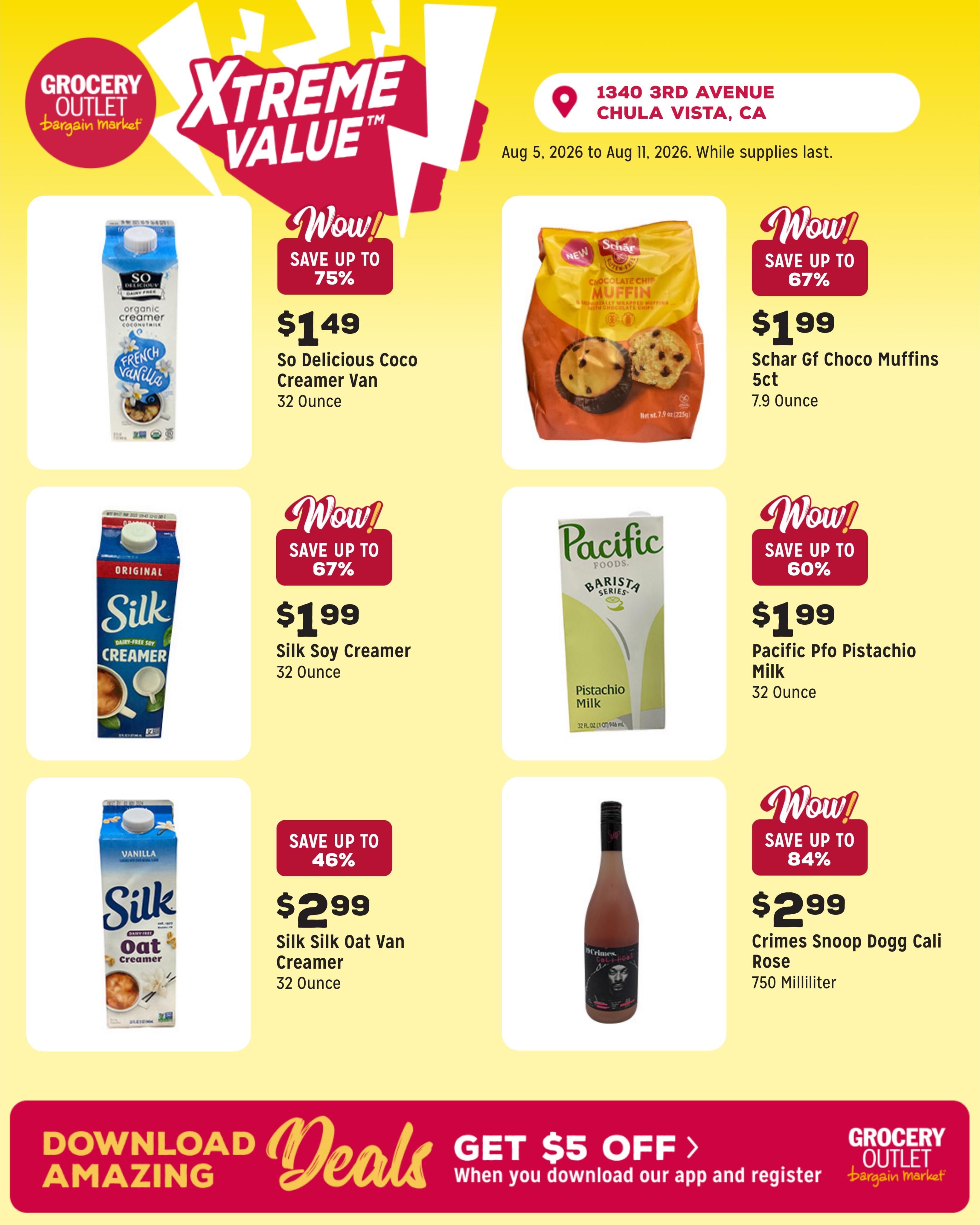 Grocery Outlet (Chula Vista Area, CA) Weekly Ad August 5 - 11, 2026