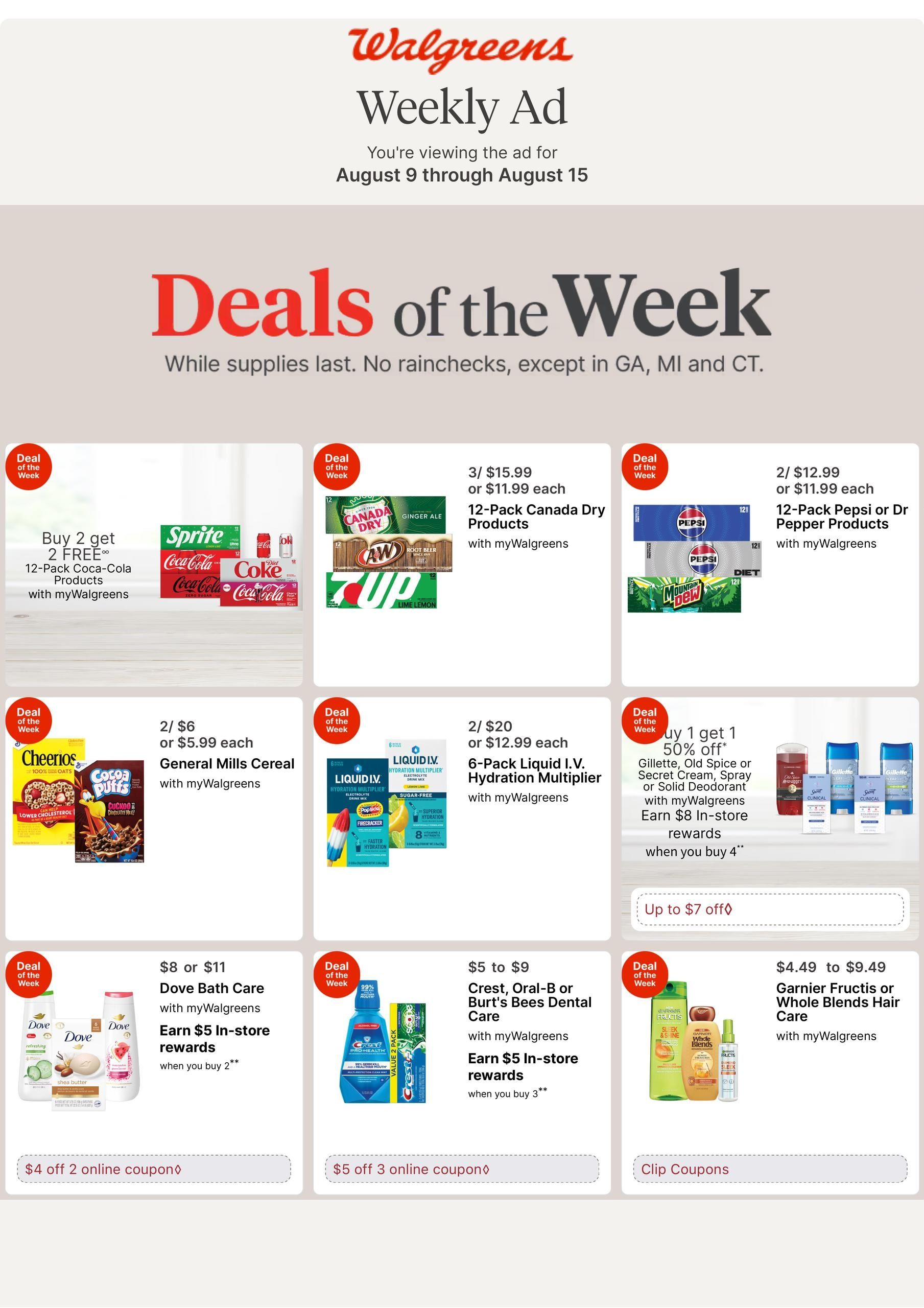 Walgreens (IN) Weekly Ad August 9 - 15, 2026