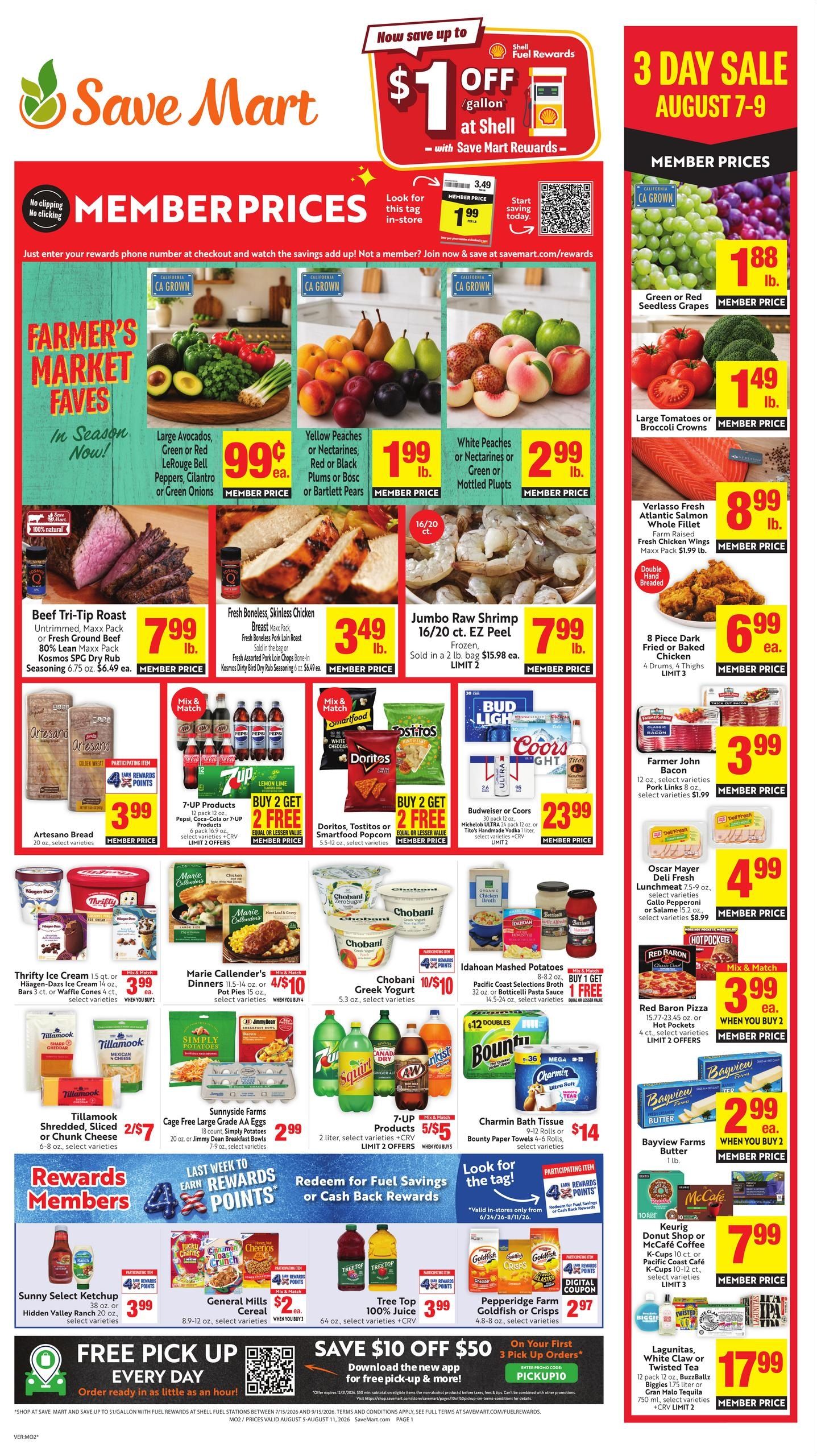 Save Mart (Antioch Area, CA) Weekly Ad August 5 - 11, 2026