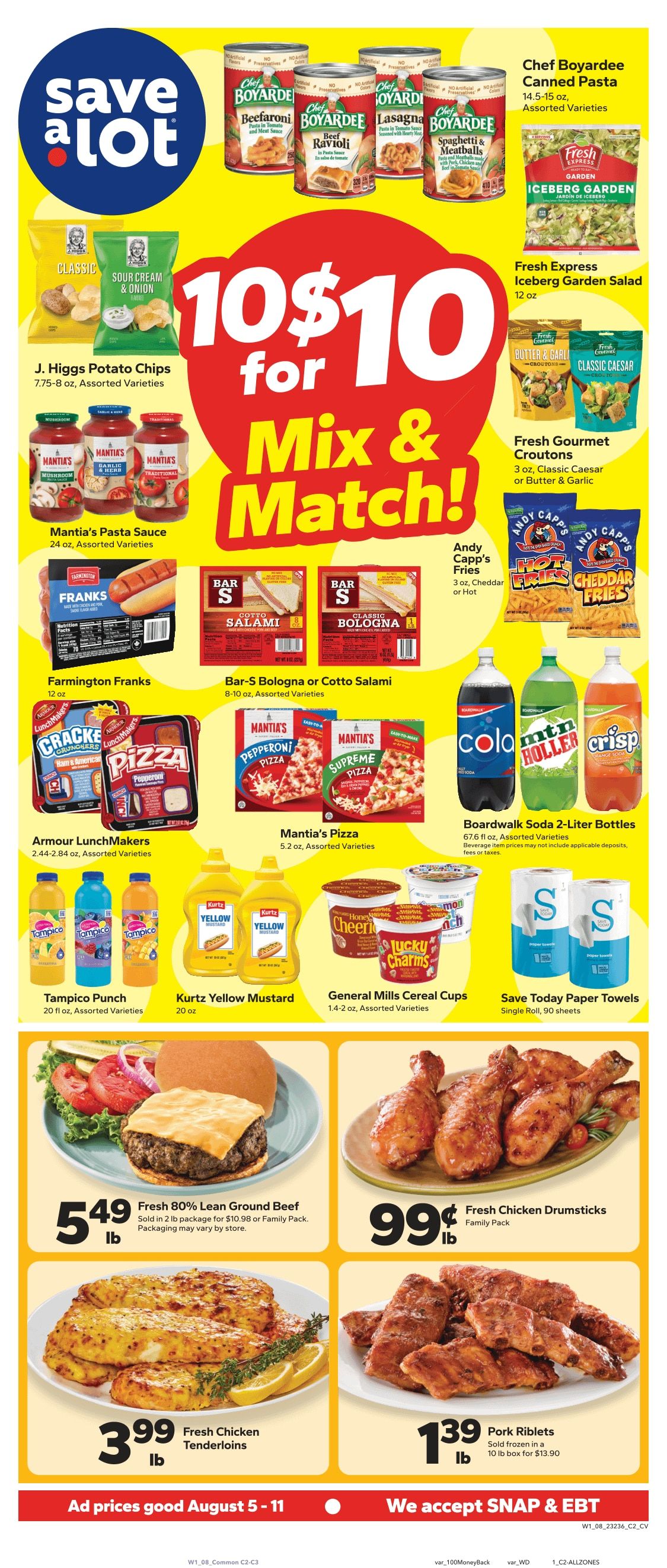 Save a Lot Food Stores (Effingham, IL) Weekly Ad August 5 - 11, 2026