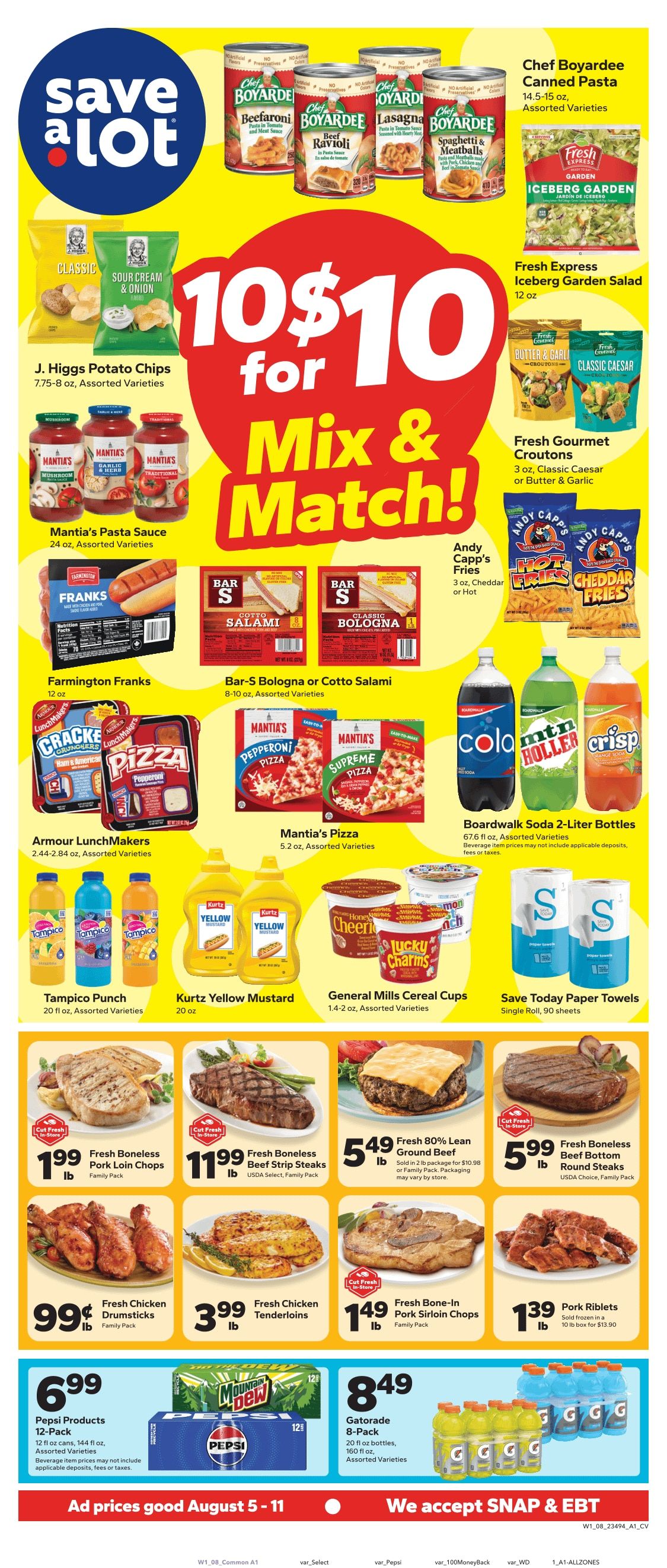 Save a Lot Food Stores (Frankfort, KY) Weekly Ad August 5 - 11, 2026