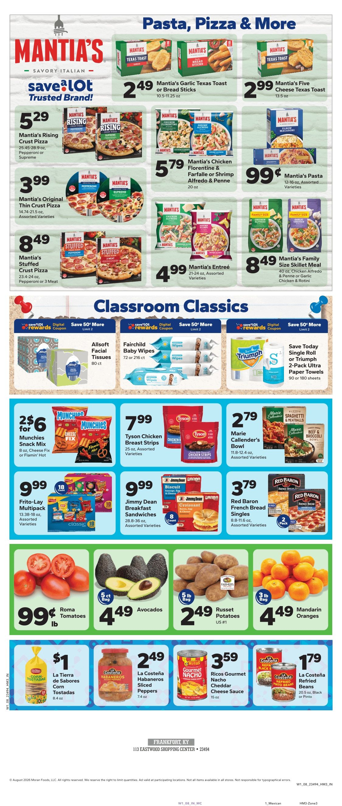 Save a Lot Food Stores (Frankfort, KY) Weekly Ad August 5 - 11, 2026