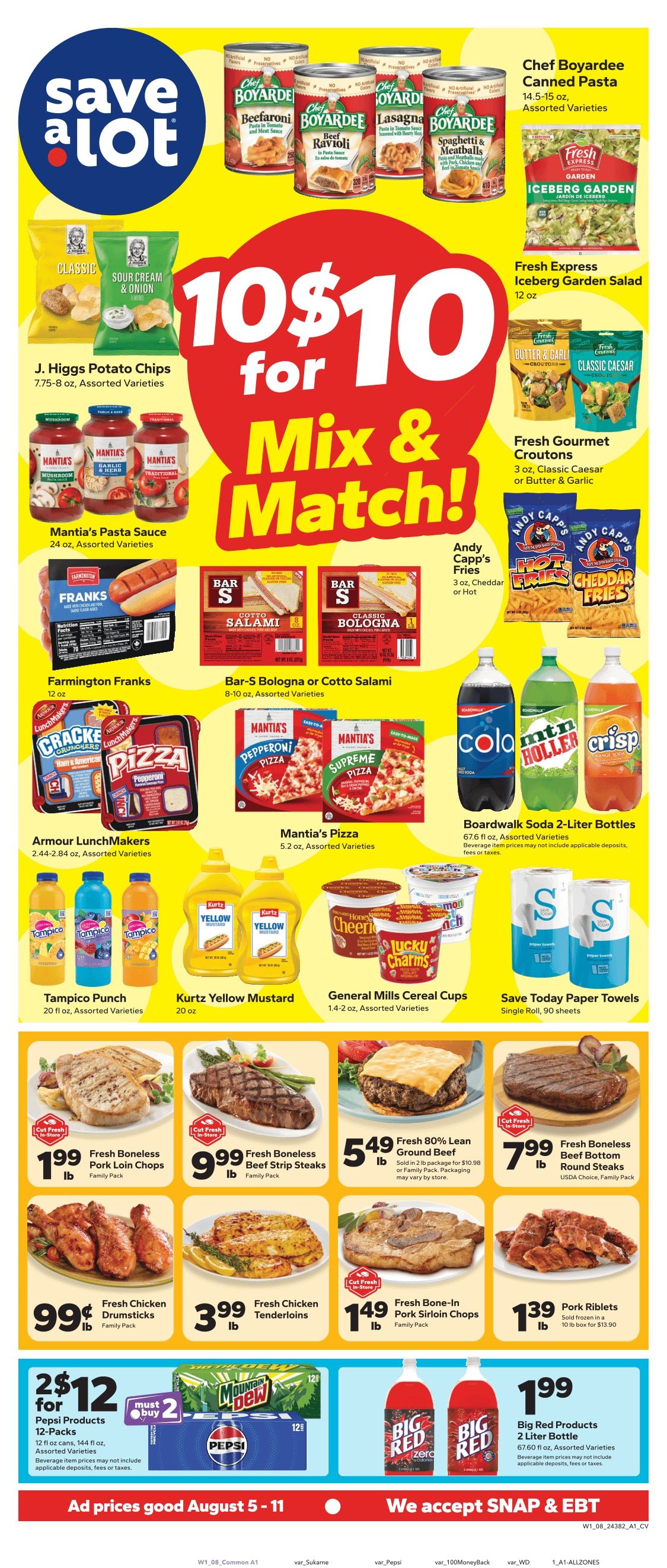 Save a Lot Food Stores (1804 Dixie Hwy, Louisville, KY) Weekly Ad August 5 - 11, 2026
