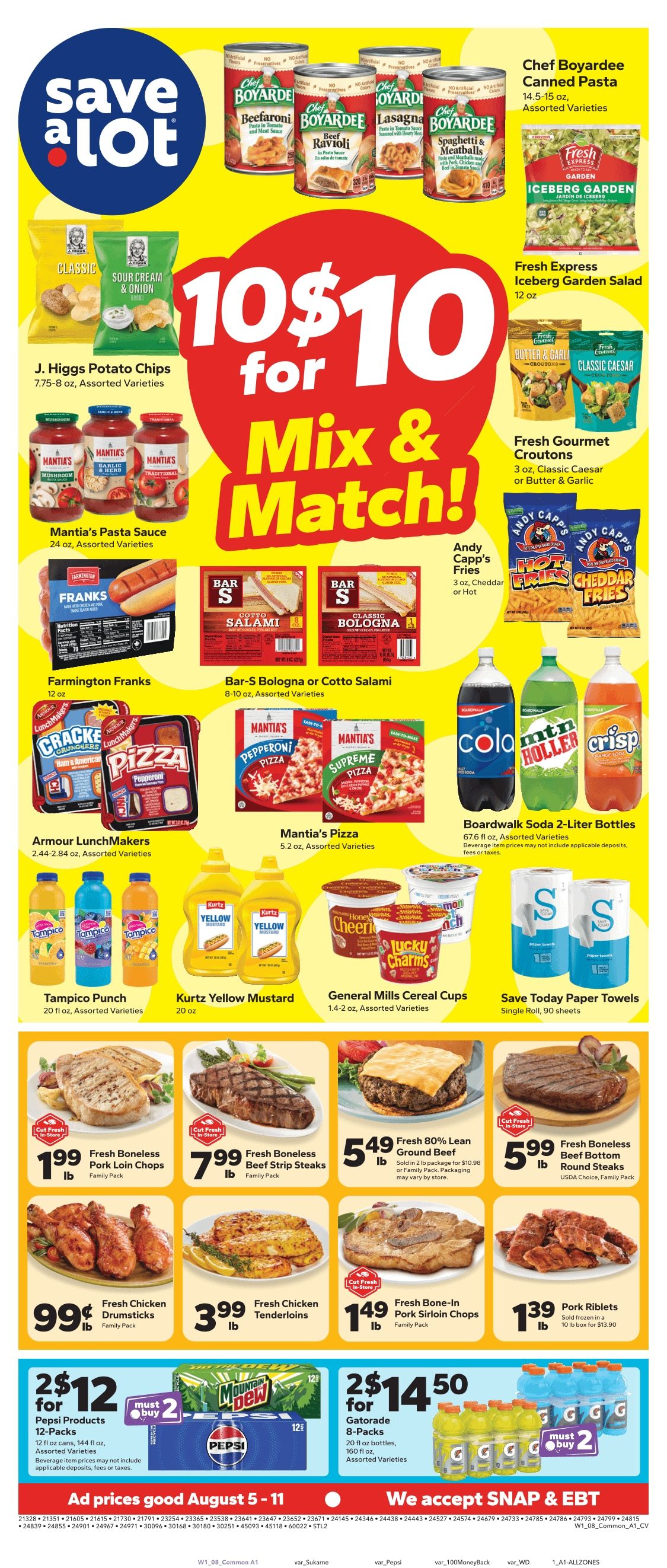 Save a Lot Food Stores (Batesville, MS) Weekly Ad August 5 - 11, 2026
