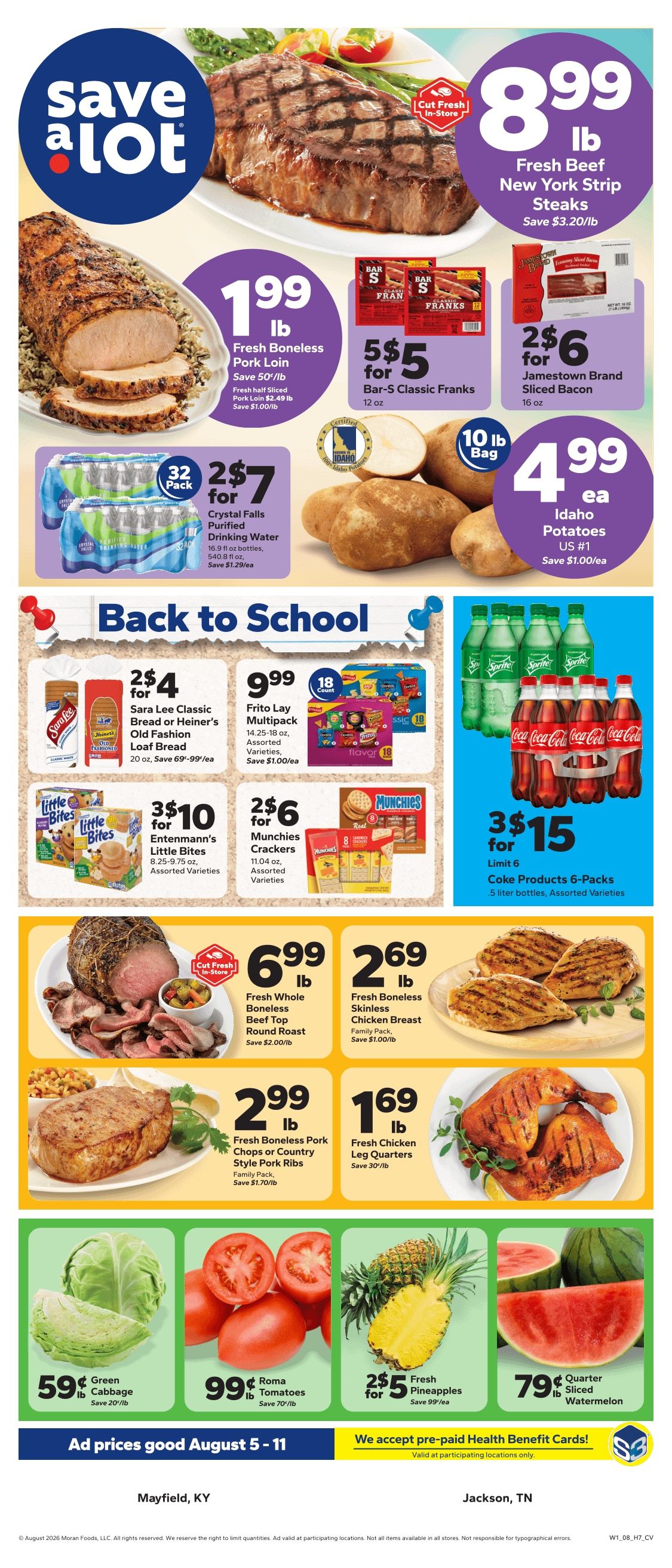 Save a Lot Food Stores (Mayfield and other locations, KY) Weekly Ad August 5 - 11, 2026