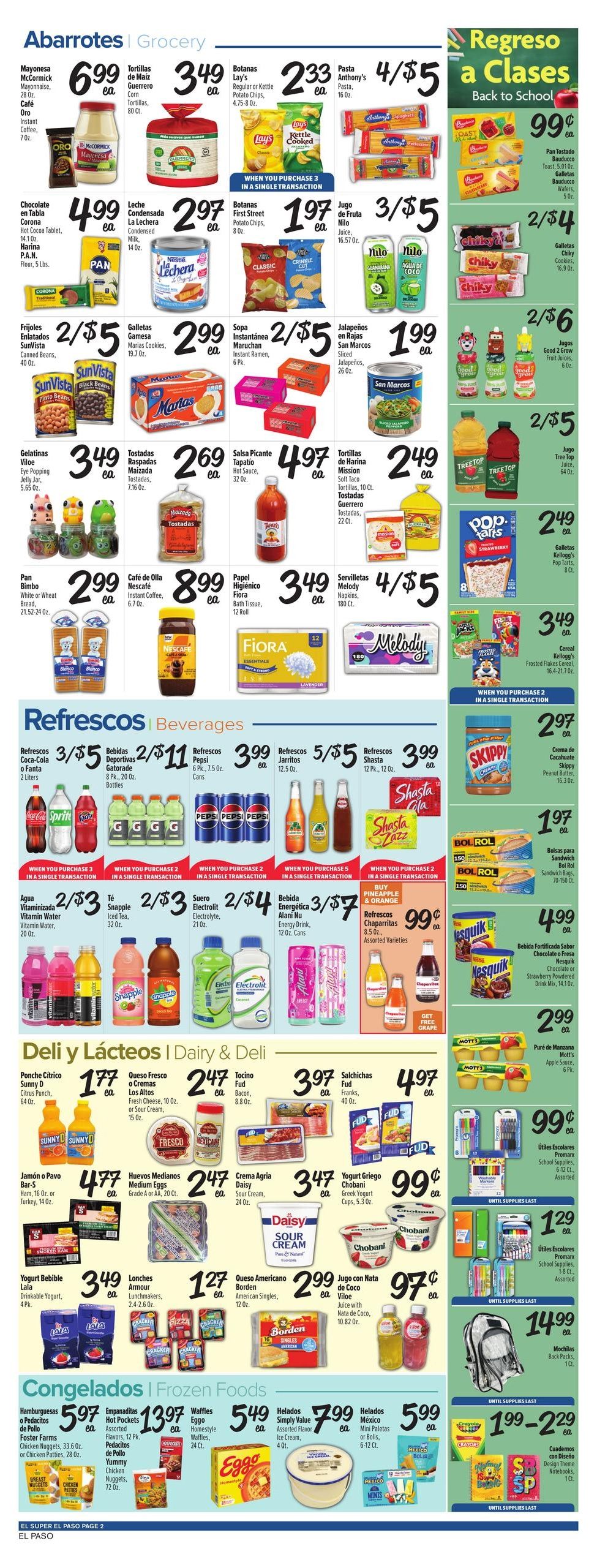 El Super (El Paso Area, TX) Weekly Ad August 5 - 11, 2026