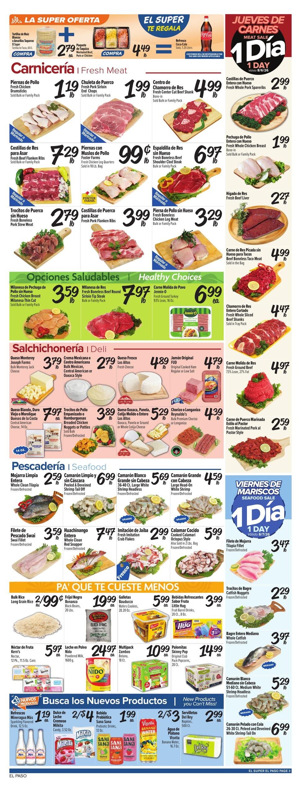 El Super (El Paso Area, TX) Weekly Ad August 5 - 11, 2026