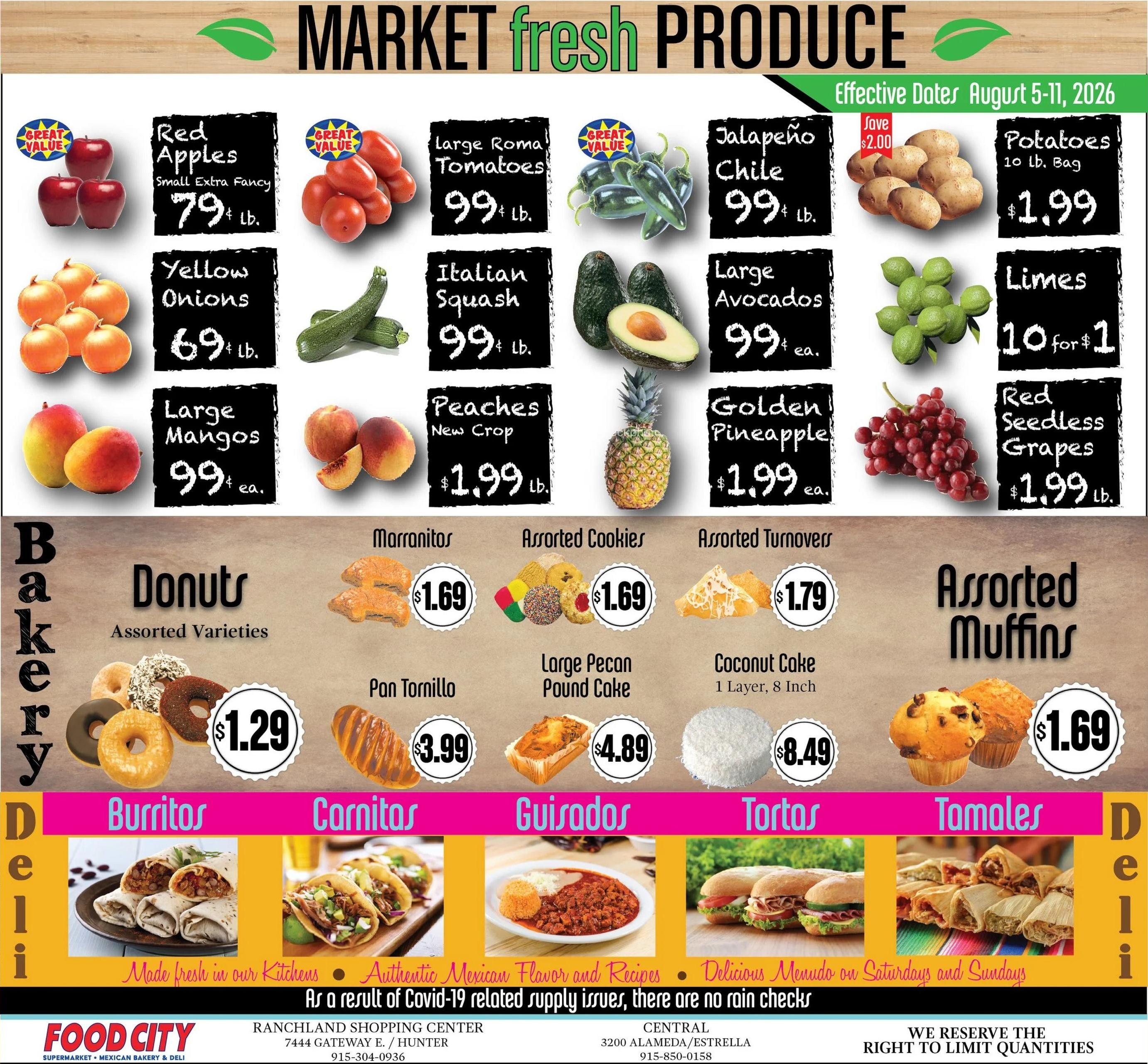 Food City Supermarkets (El Paso Area, TX) Weekly Ad August 5 - 11, 2026