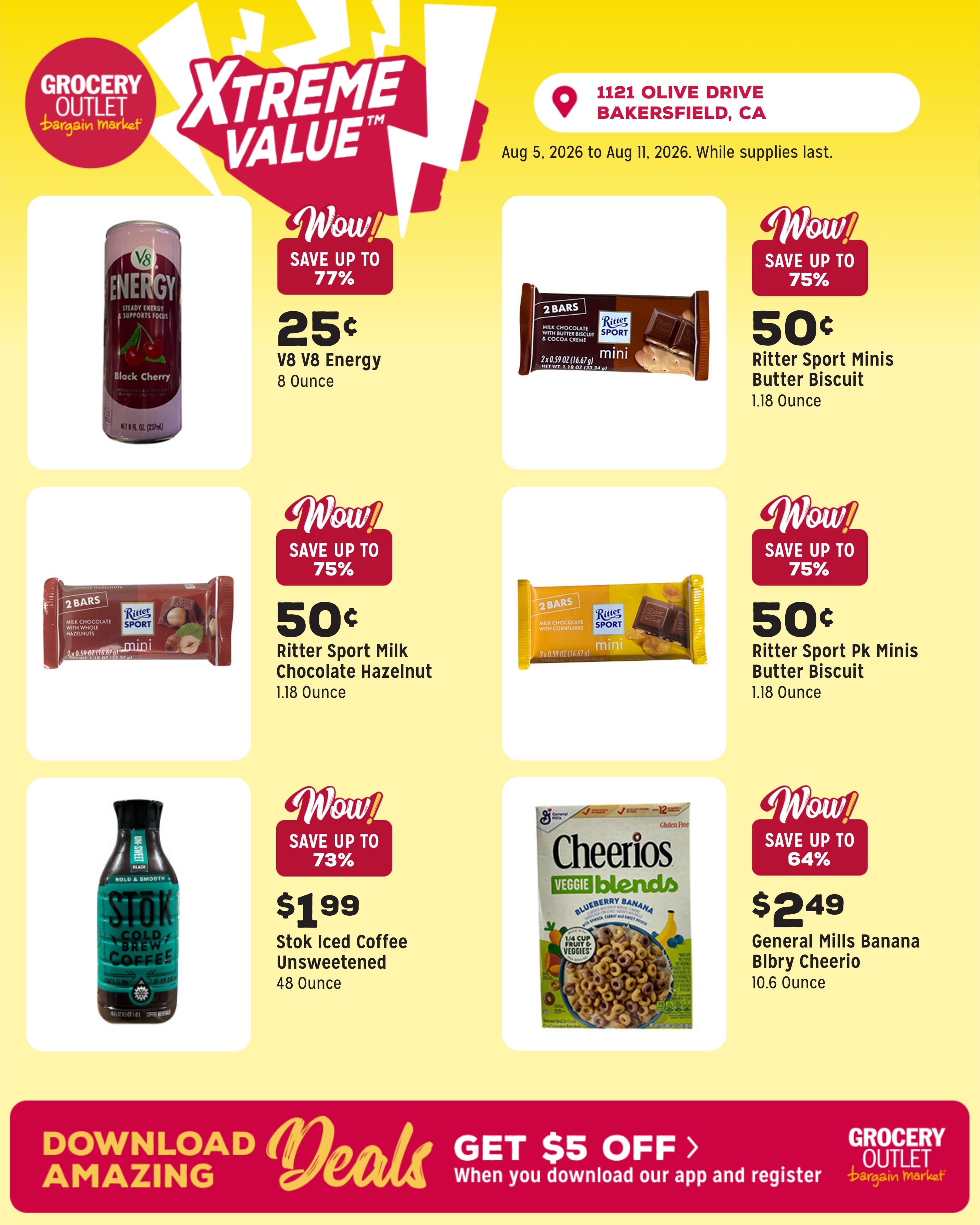 Grocery Outlet (Bakersfield Area, CA) Weekly Ad August 5 - 11, 2026