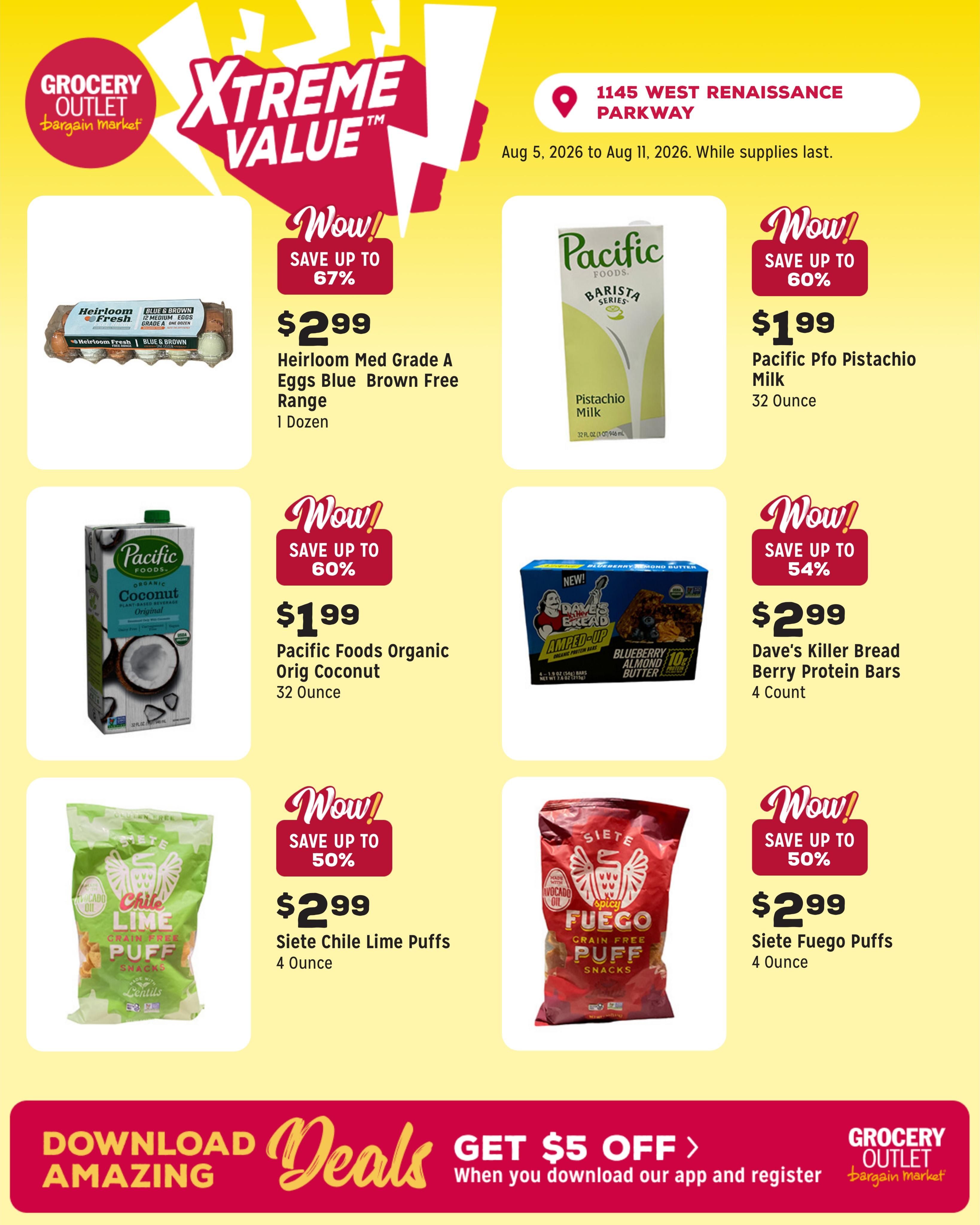 Grocery Outlet (San Bernardino–Rialto Area, CA) Weekly Ad August 5 - 11, 2026
