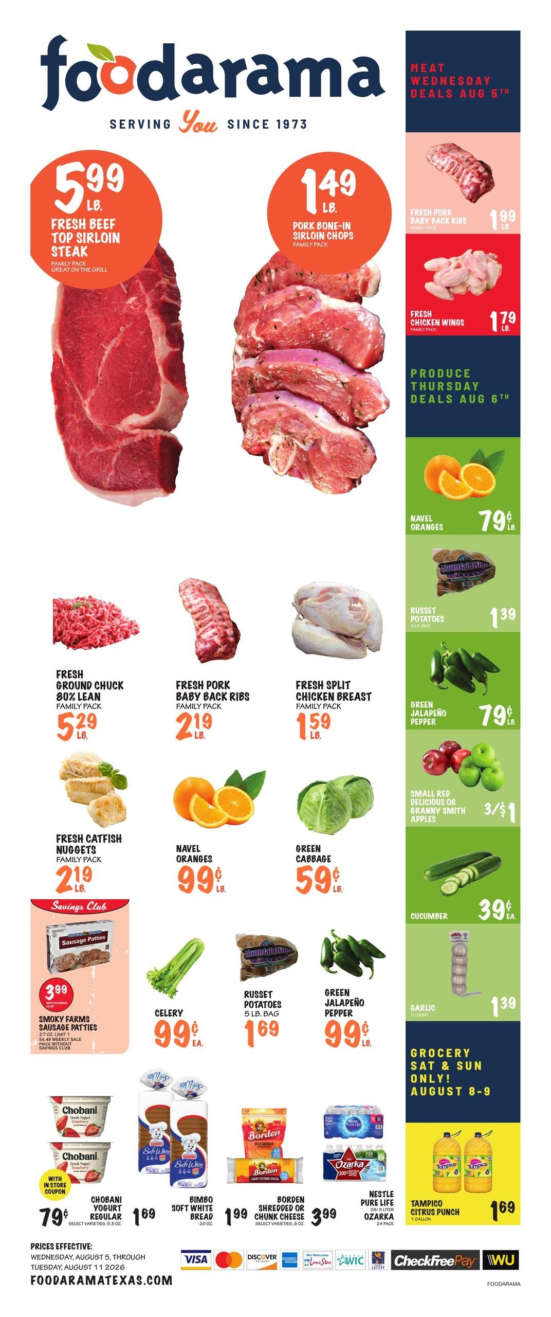 Foodarama Weekly Ad August 5 - 11, 2026