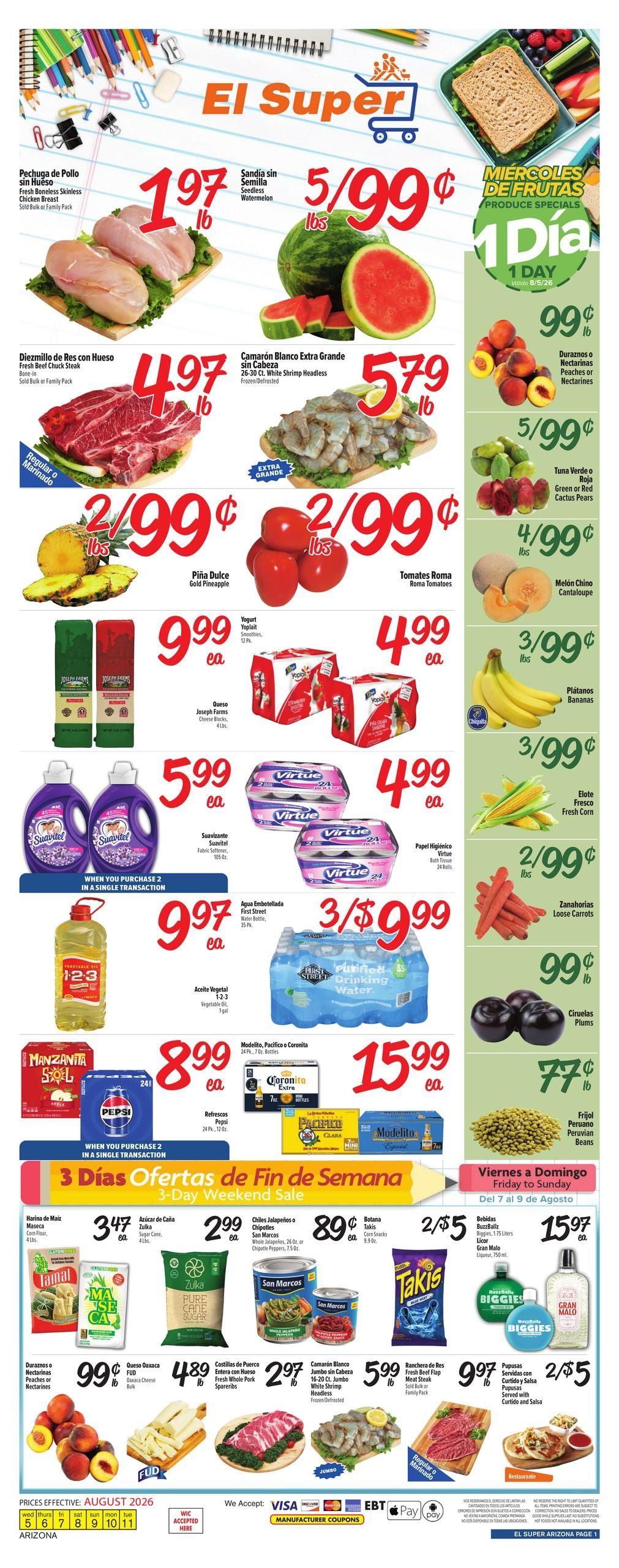 El Super (AZ) Weekly Ad August 5 - 11, 2026