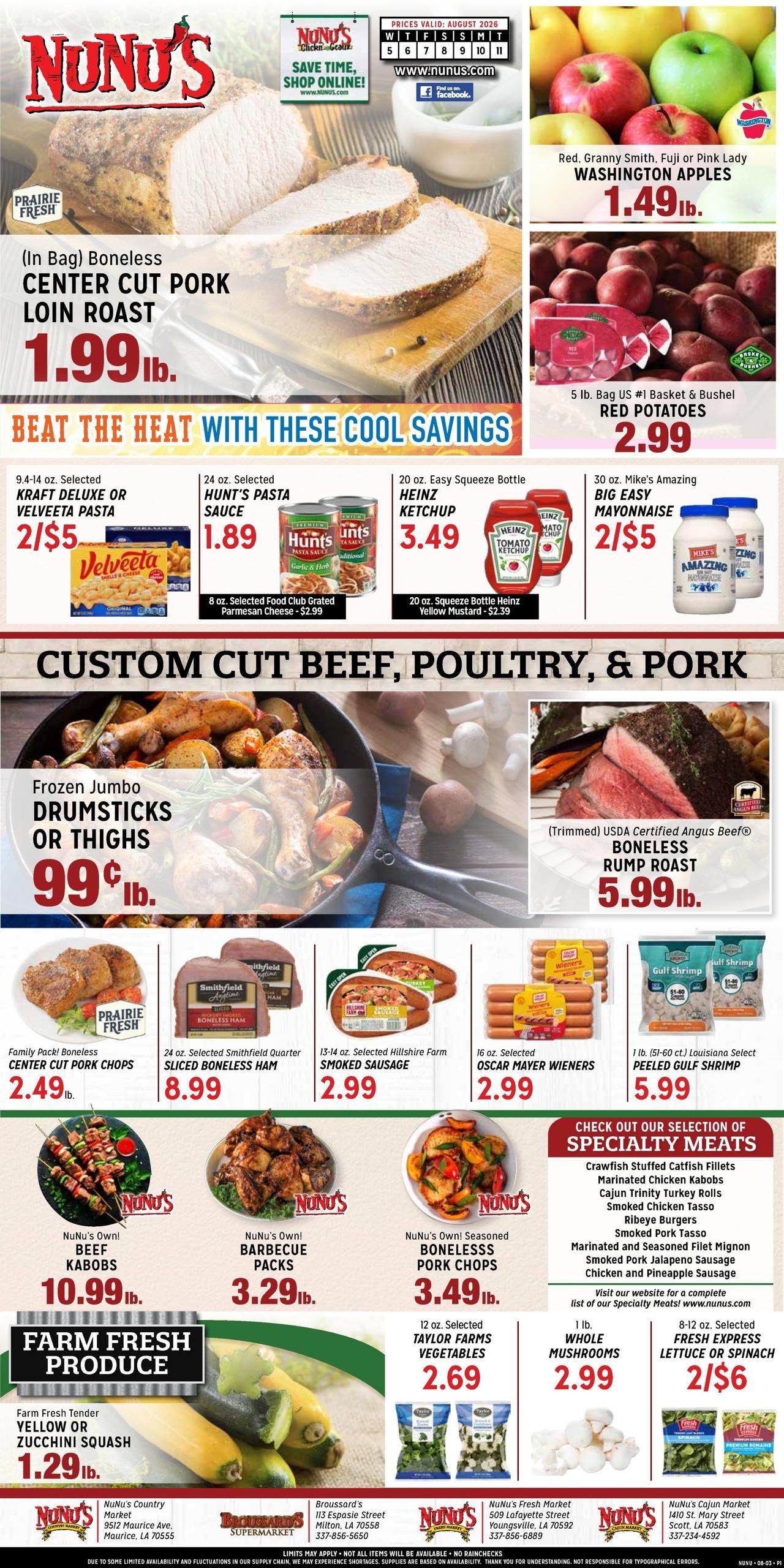Nunu's Markets Weekly Ad August 5 - 11, 2026