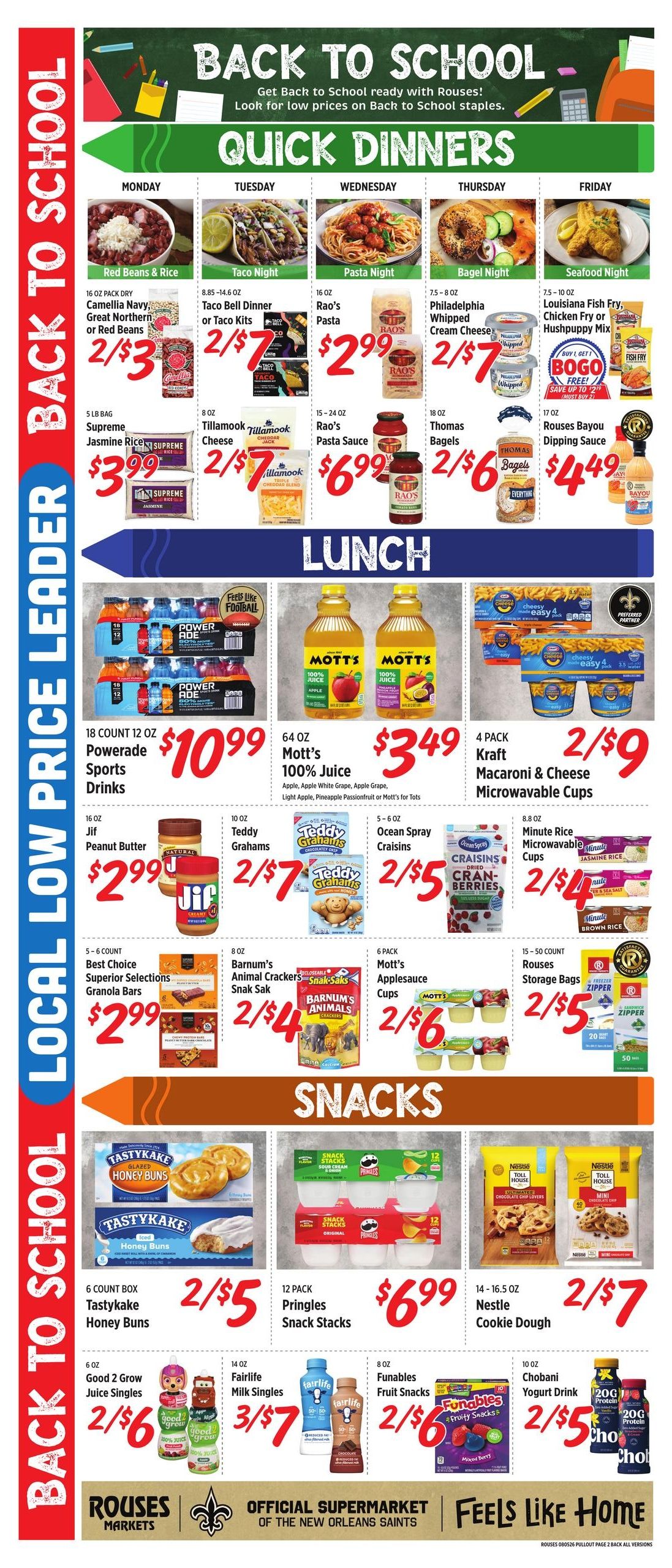 Rouses Supermarkets (Lafayette Area, LA) Weekly Ad August 5 - 12, 2026