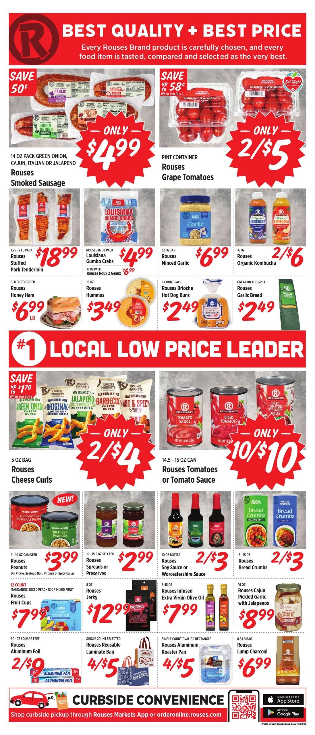 Rouses Supermarkets (Lafayette Area, LA) Weekly Ad August 5 - 12, 2026