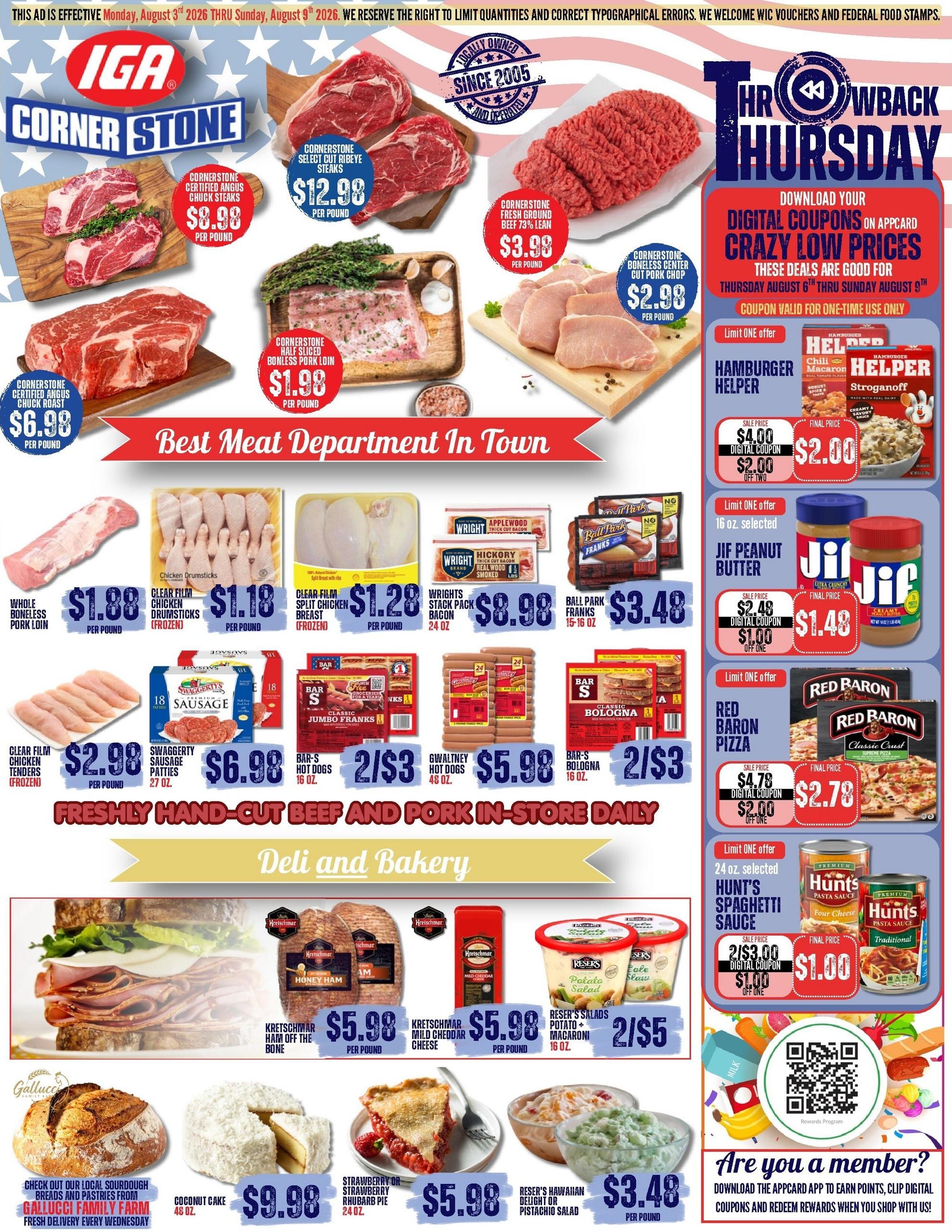 Cornerstone IGA Weekly Ad August 3 - 9, 2026