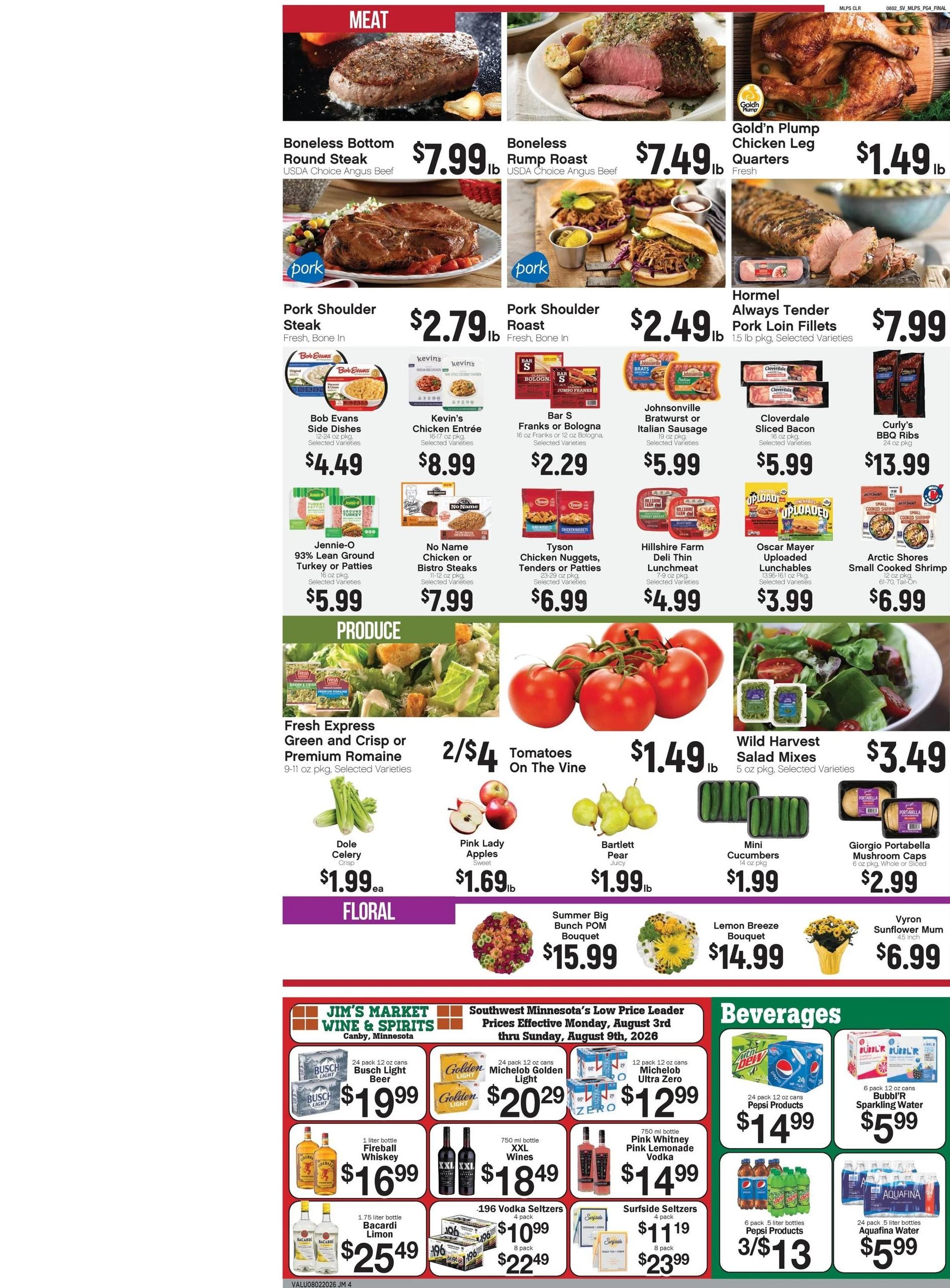 Jim's Market Weekly Ad August 3 - 9, 2026