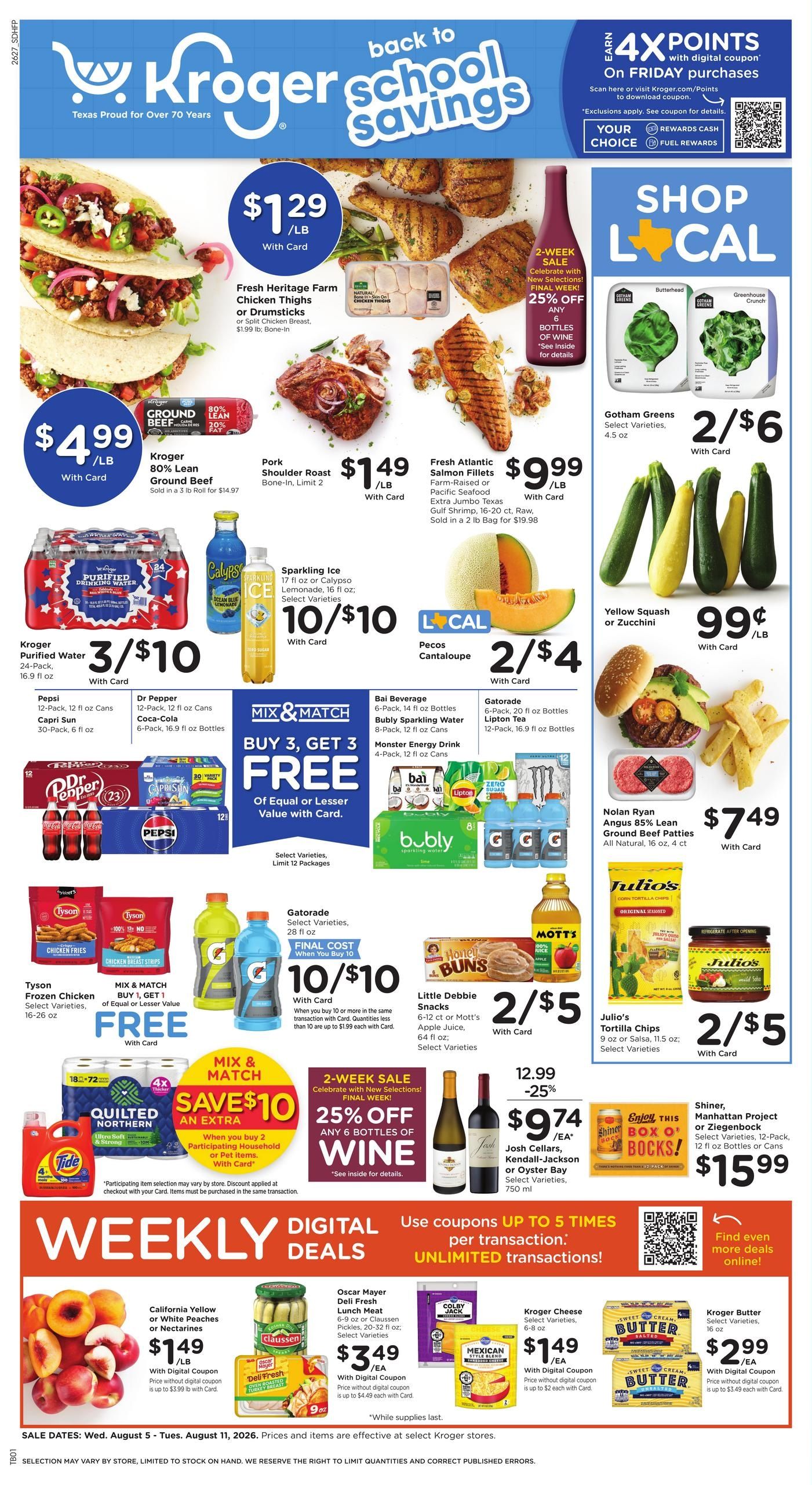 Kroger (Frisco–Coppell Area, TX) Weekly Ad August 5 - 11, 2026