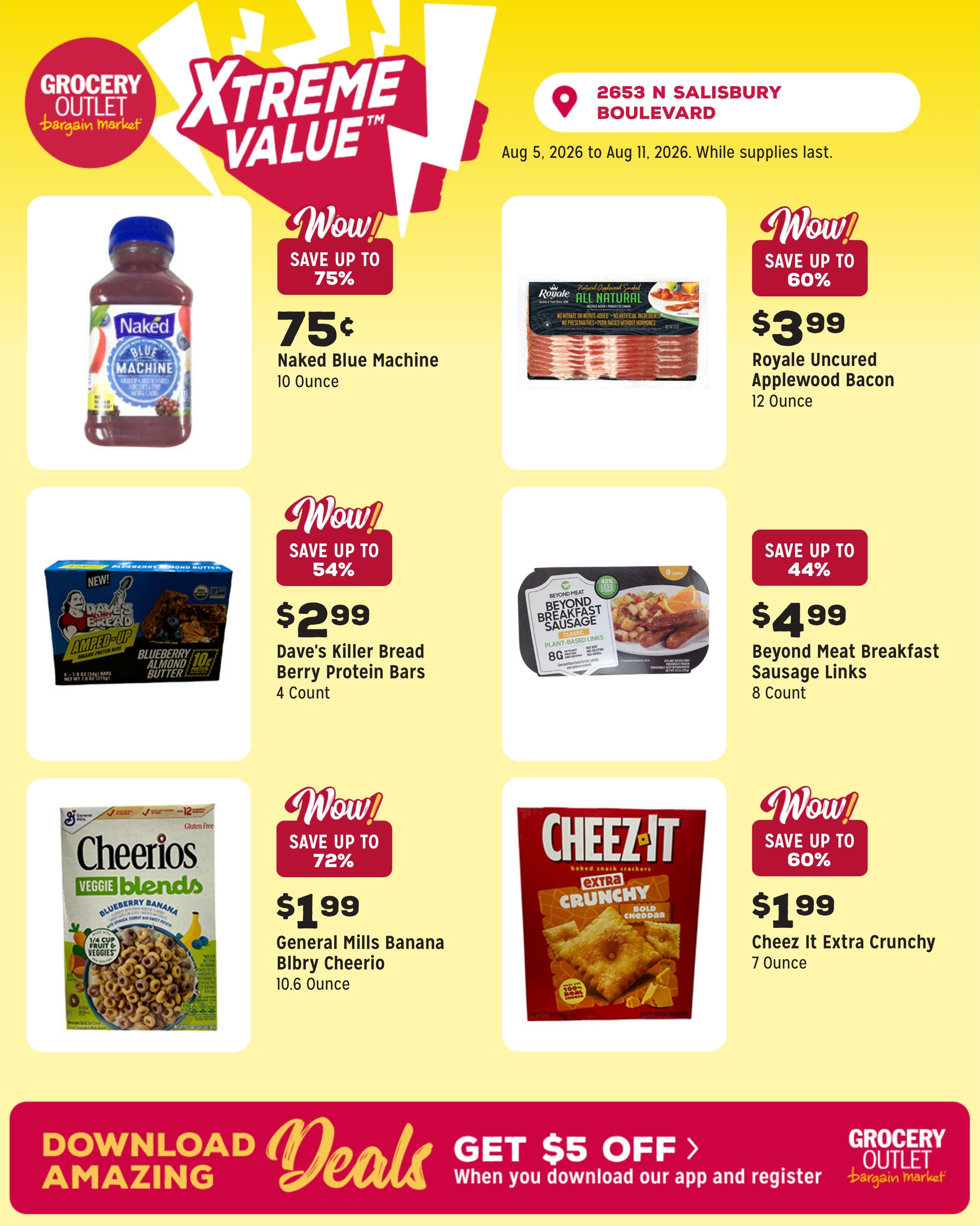 Grocery Outlet (Salisbury Area, MD) Weekly Ad August 5 - 11, 2026