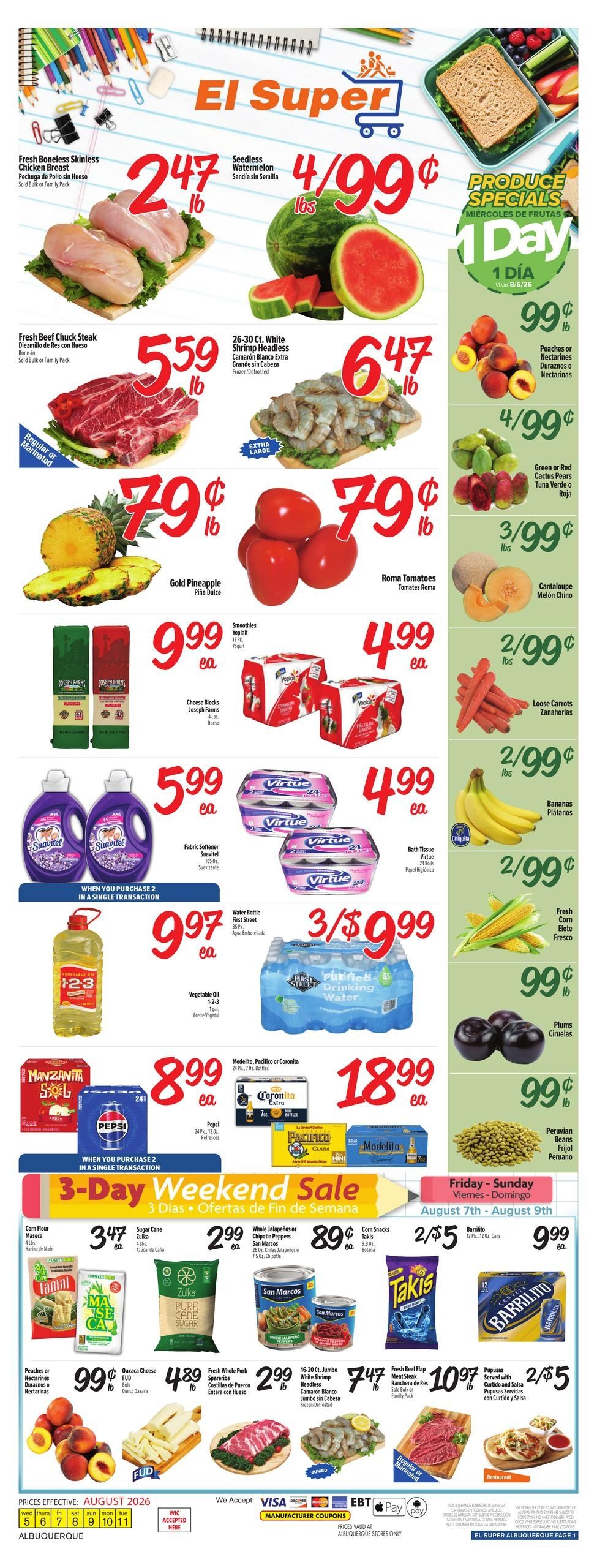 El Super (Rio Rancho–Albuquerque Area, NM) Weekly Ad August 5 - 11, 2026