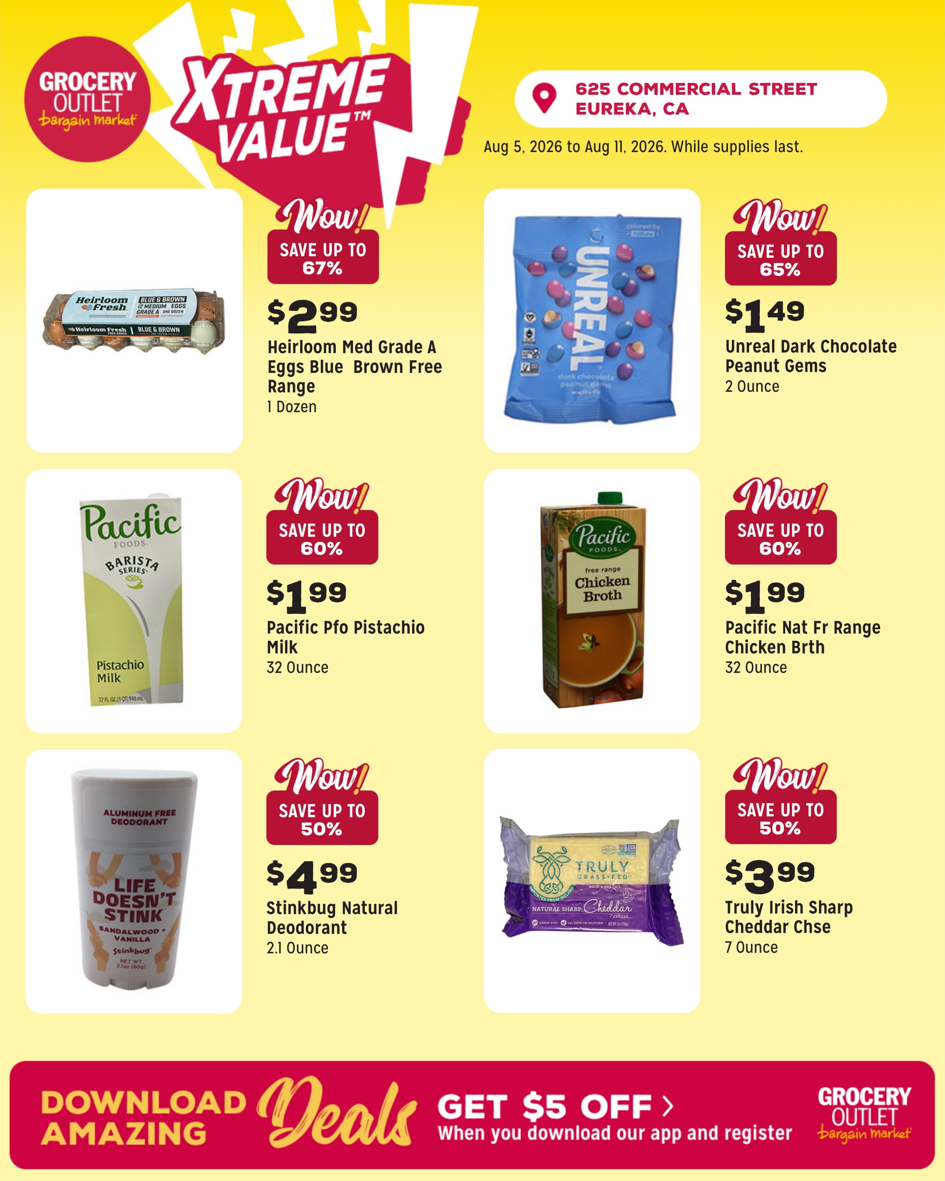 Grocery Outlet (Eureka Area, CA) Weekly Ad August 5 - 11, 2026