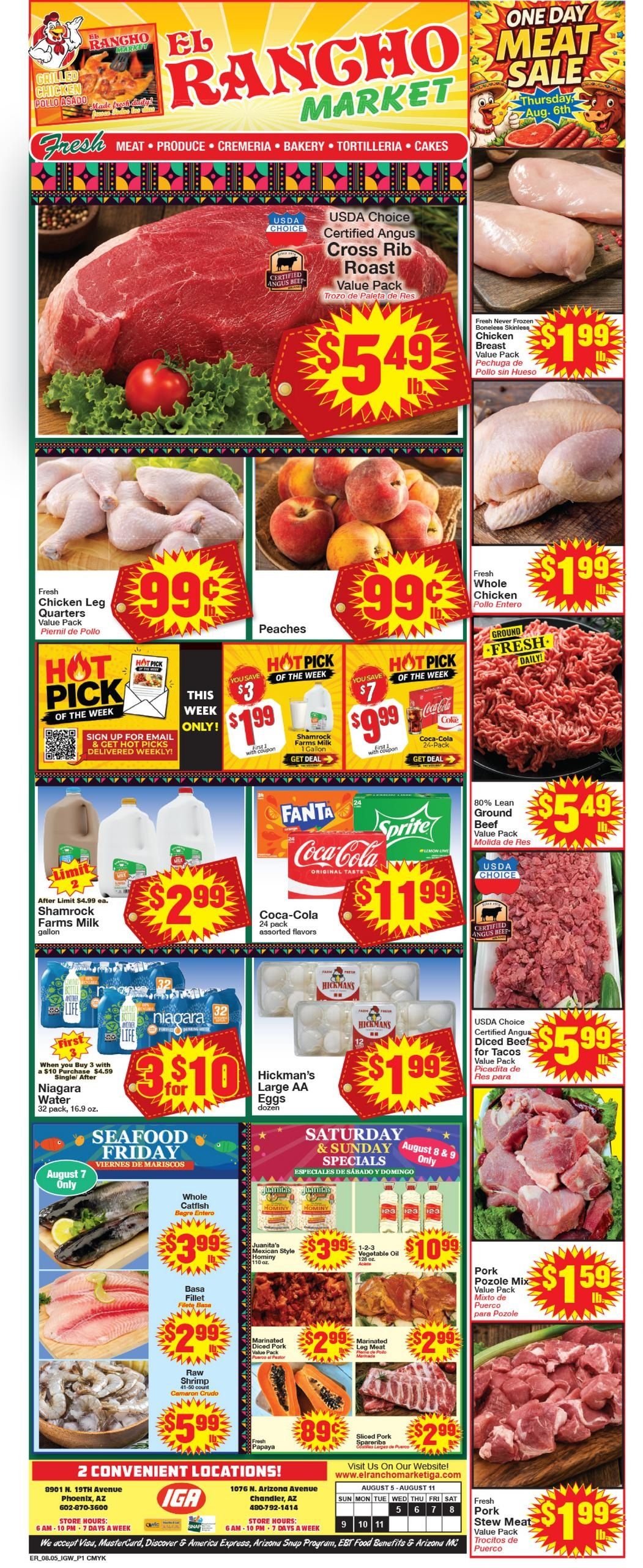 El Rancho Market (Peoria–Tempe Area, AZ) Weekly Ad August 5 - 11, 2026