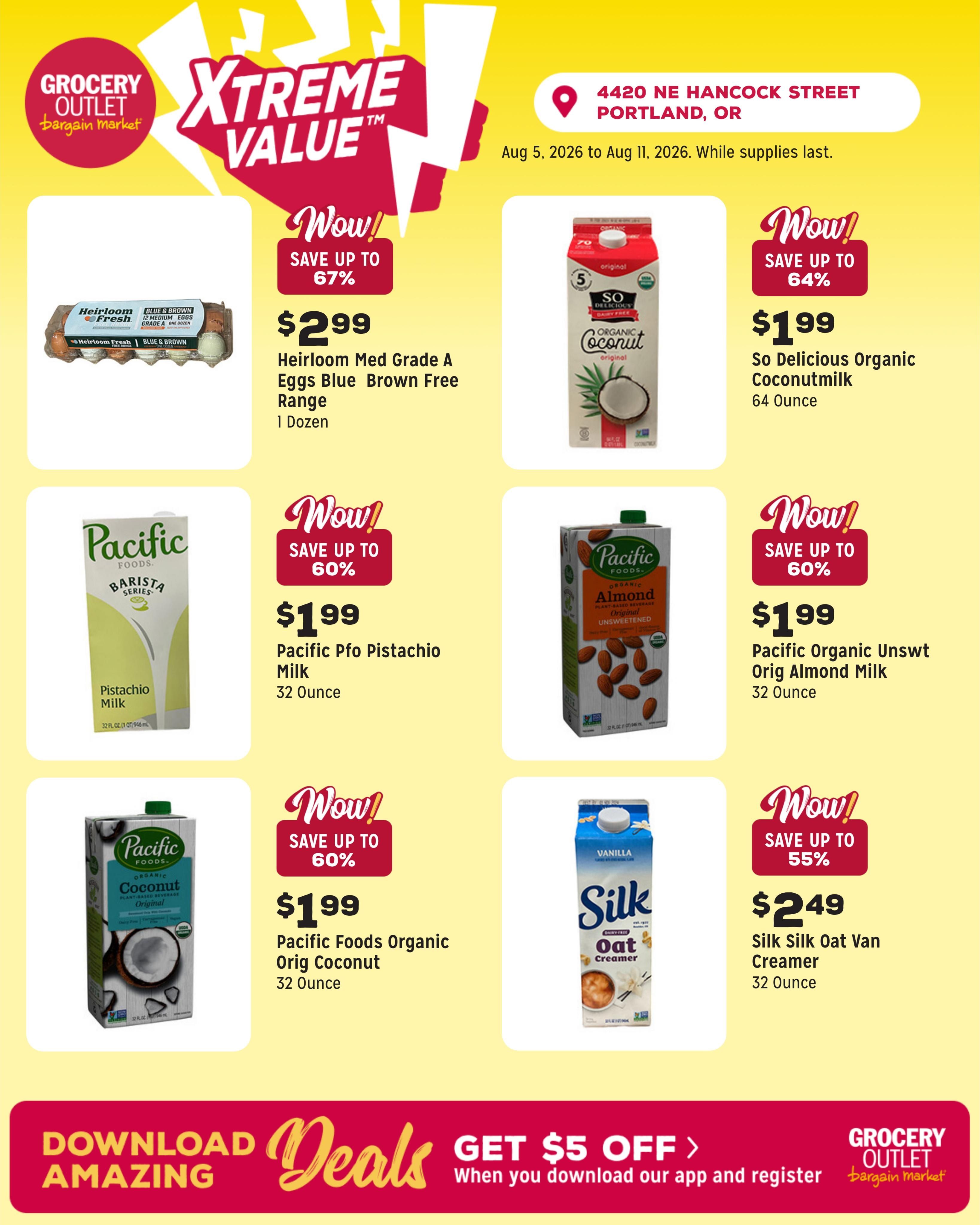 Grocery Outlet (Portland Area, OR) Weekly Ad August 5 - 11, 2026