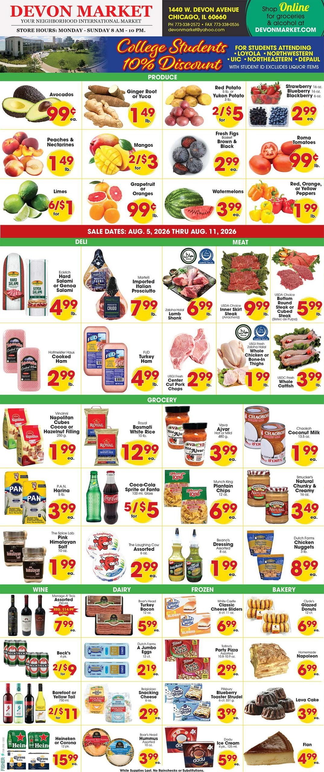 Devon Market Weekly Ad August 5 - 11, 2026