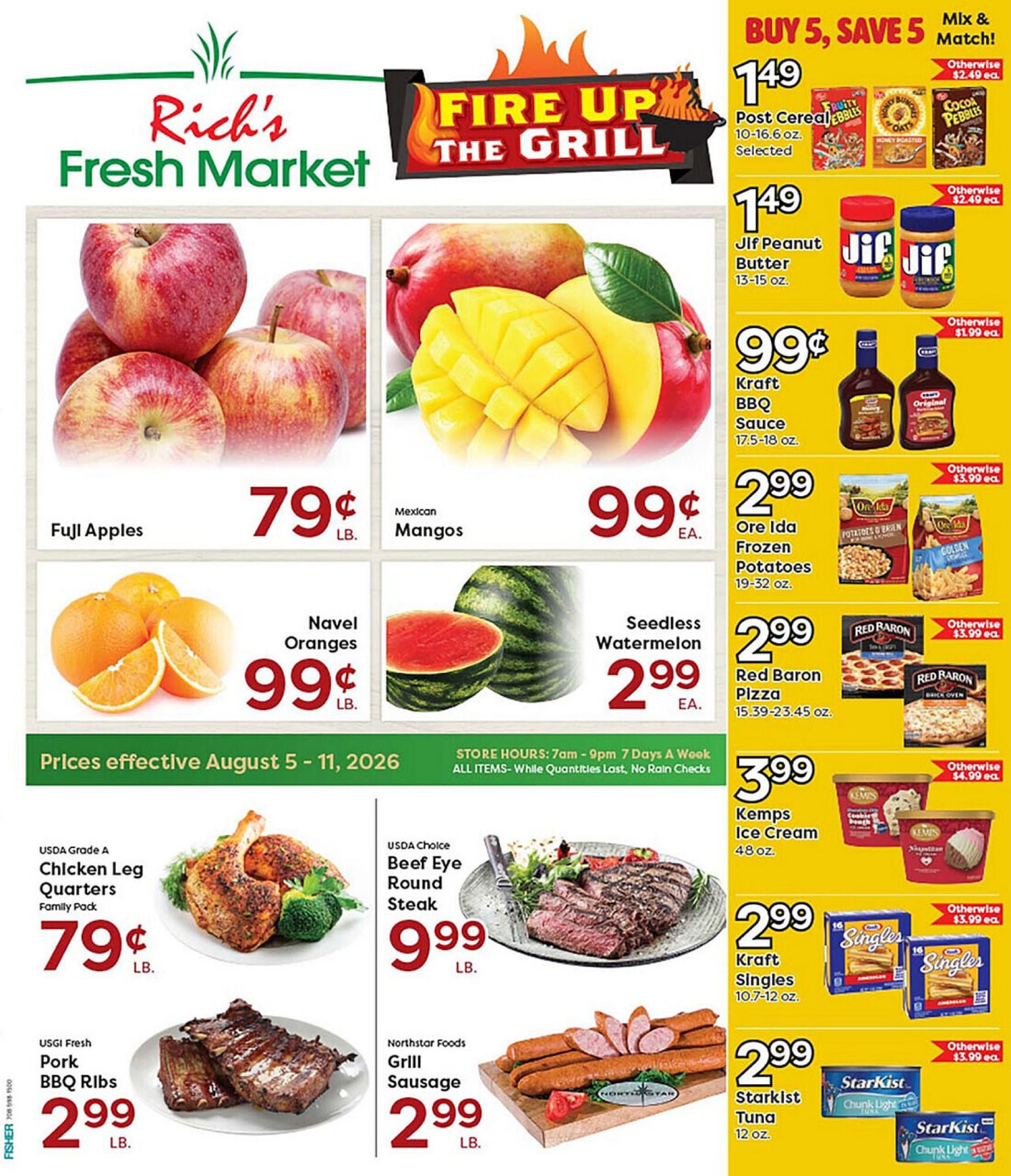 Rich's Fresh Market Weekly Ad August 5 - 11, 2026