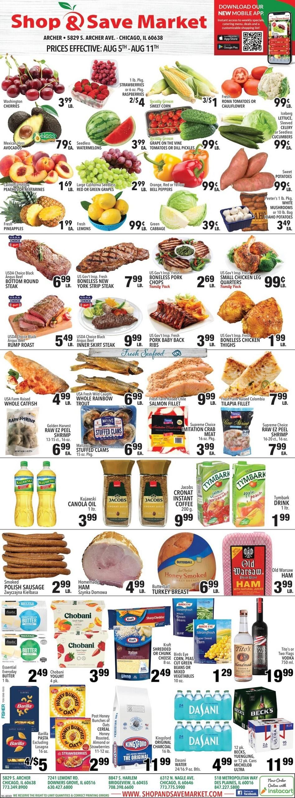 Shop And Save Market Weekly Ad August 5 - 11, 2026