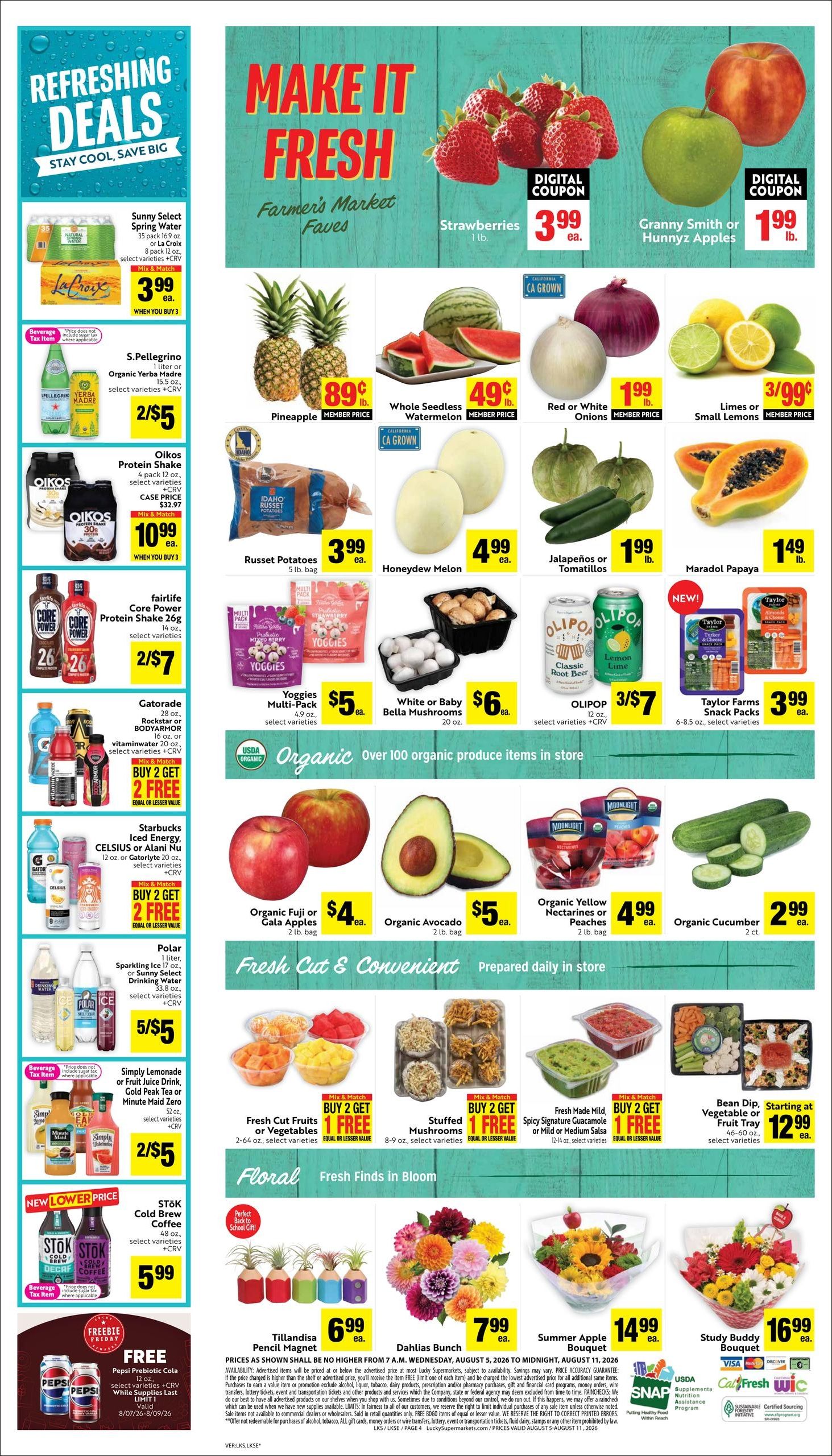 Lucky Supermarkets (San Francisco–Oakland Area, CA) Weekly Ad August 5 - 11, 2026