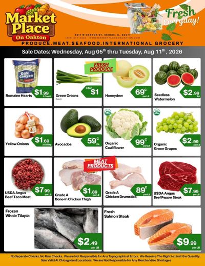 Market Place on Oakton Weekly Ad August 5 - 11, 2026