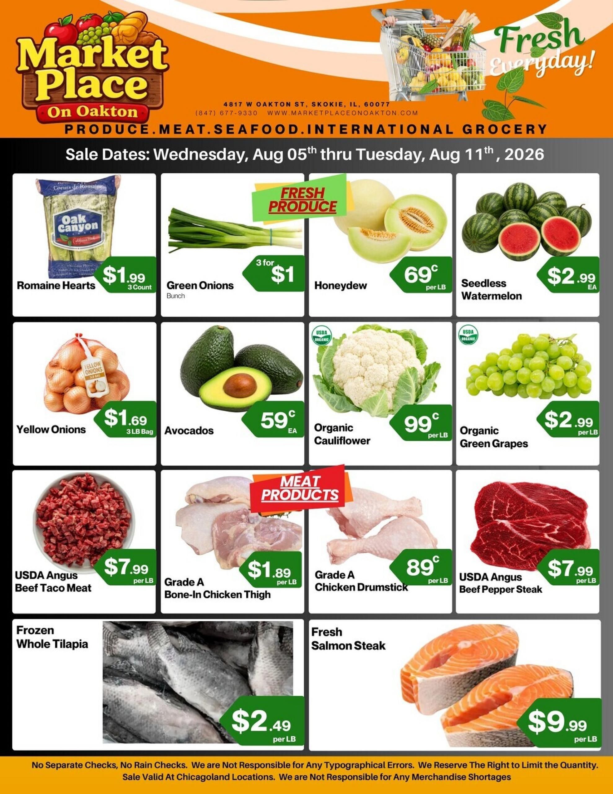 Market Place on Oakton Weekly Ad August 5 - 11, 2026