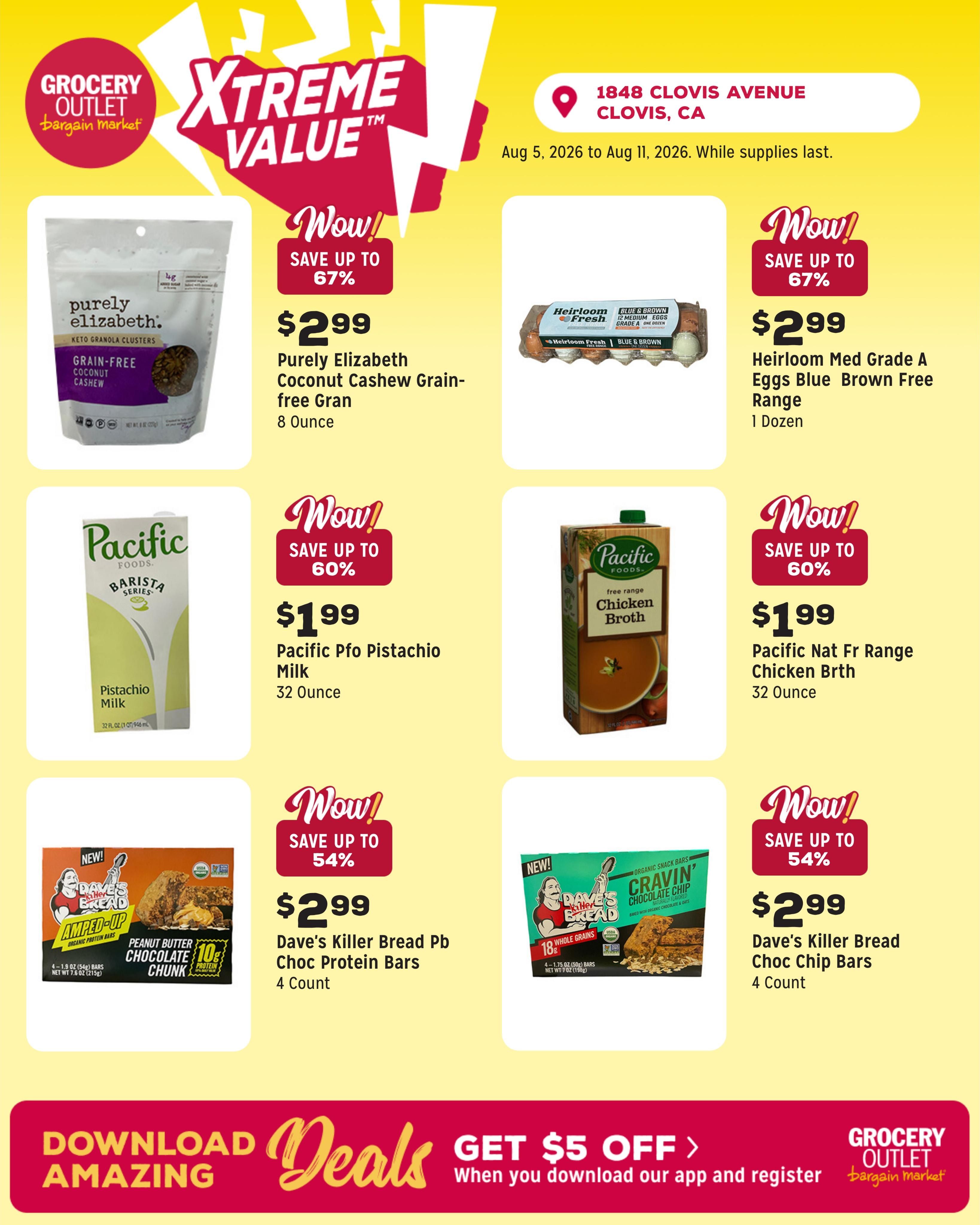 Grocery Outlet (Clovis Area, CA) Weekly Ad August 5 - 11, 2026