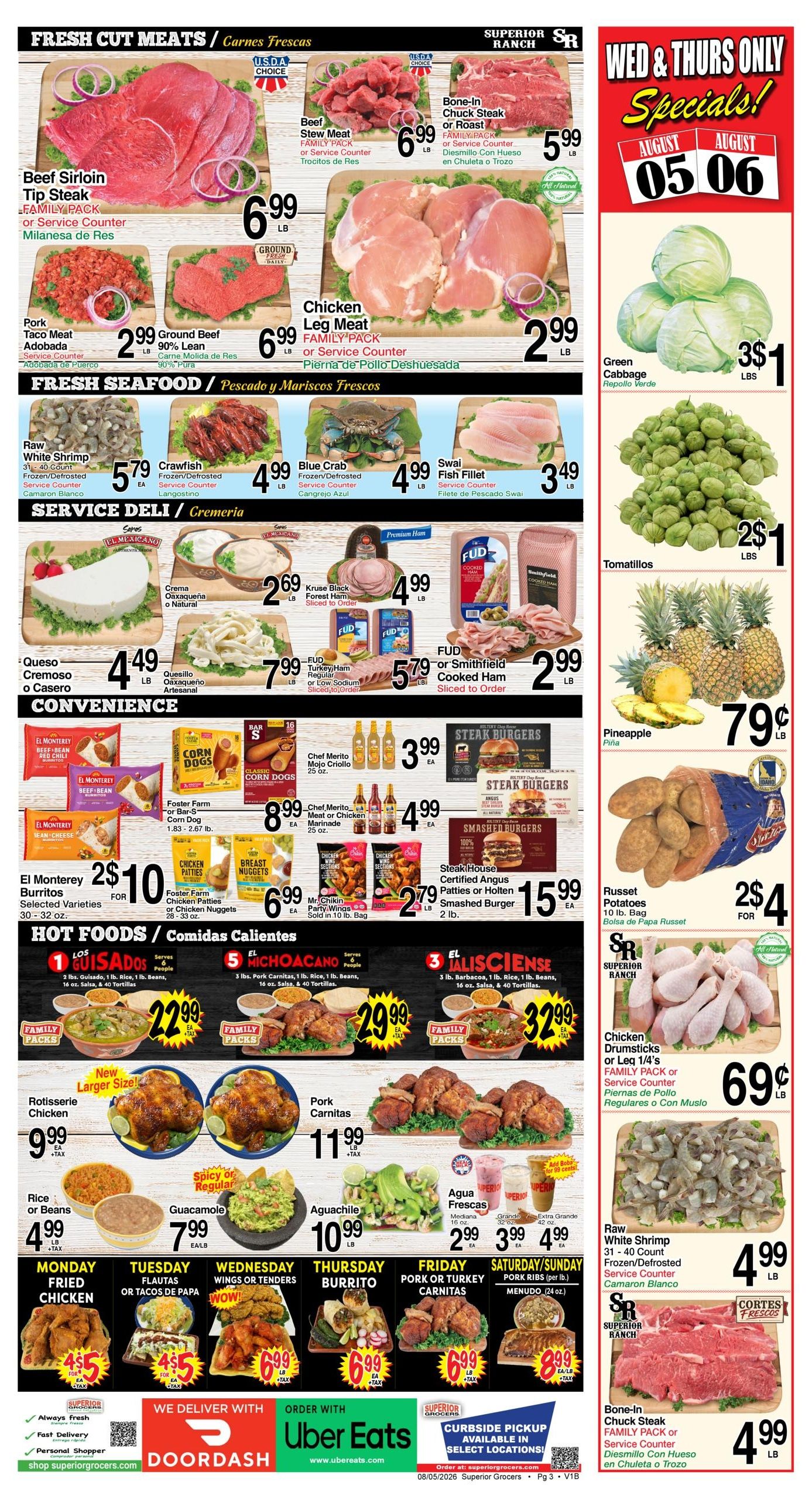 Superior Grocers (Adelanto Area, CA) Weekly Specials Weekly Ad August 5 - 11, 2026