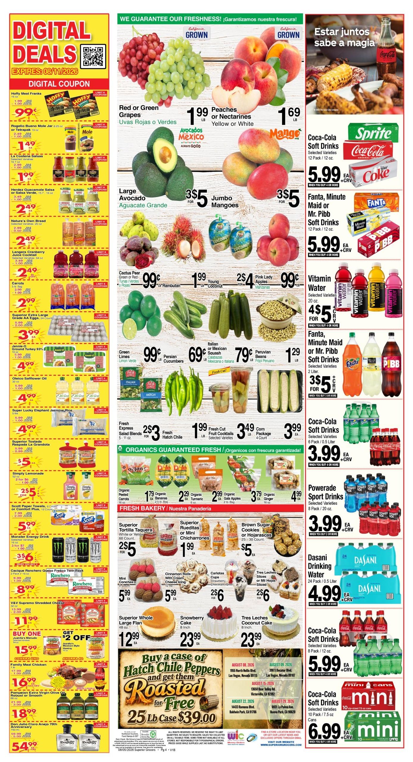Superior Grocers (Adelanto Area, CA) Weekly Specials Weekly Ad August 5 - 11, 2026