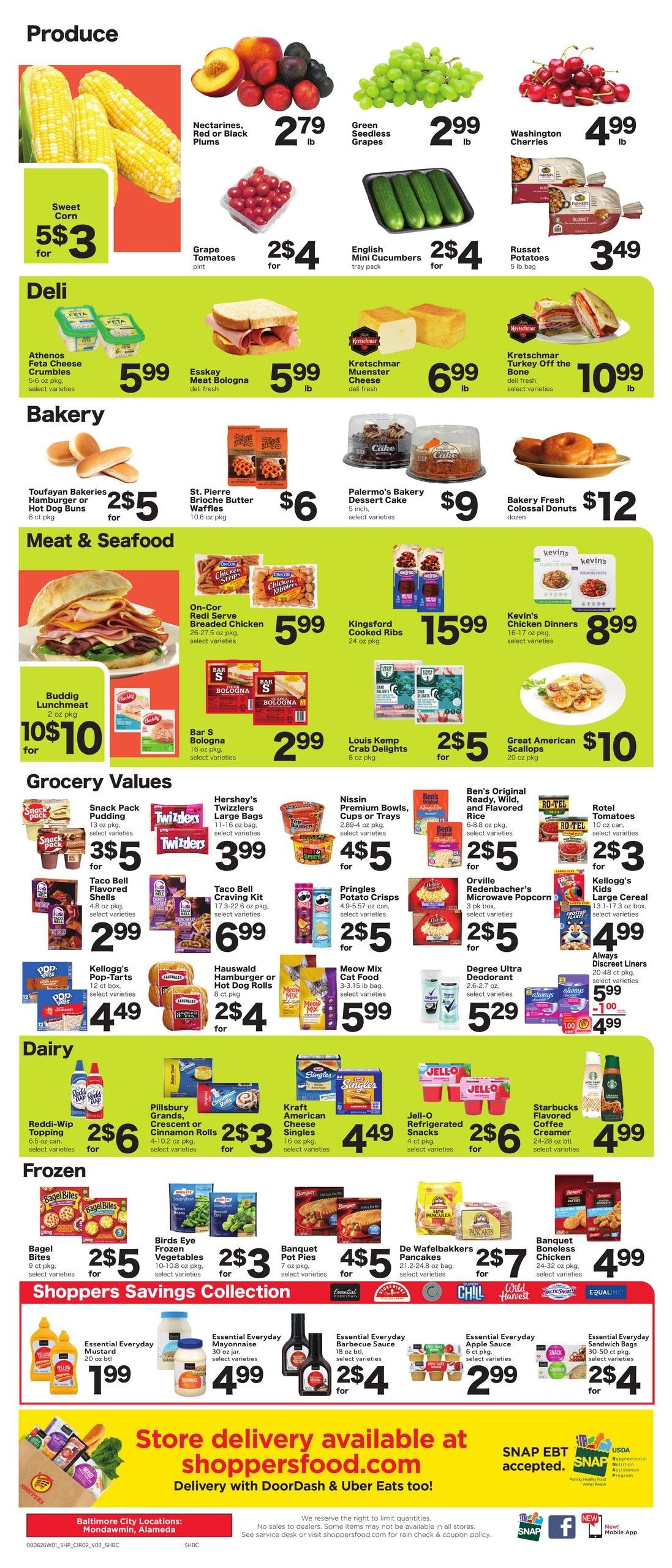 Shoppers (Baltimore–Towson Area, MD) Weekly Savings Weekly Ad August 6 - 12, 2026