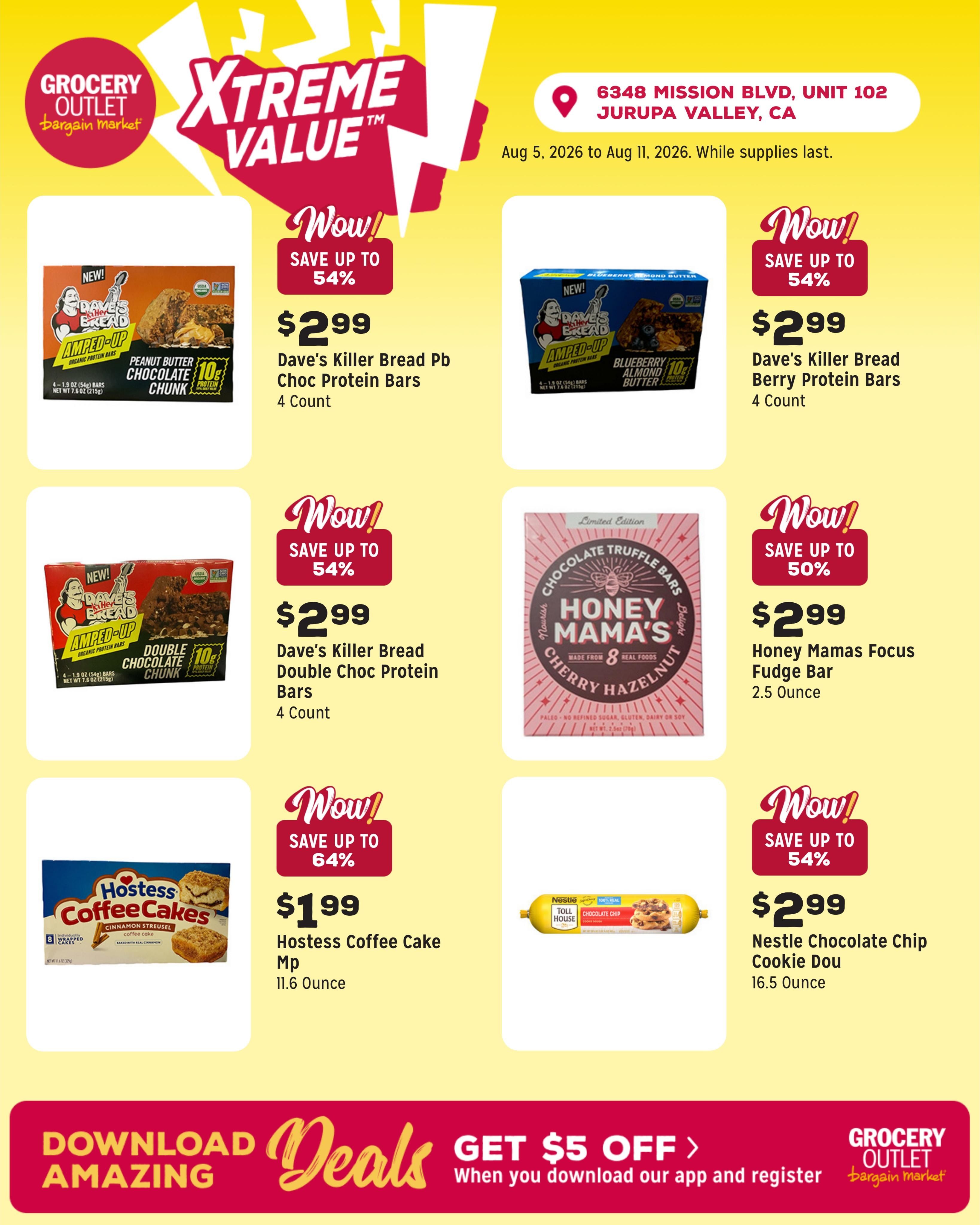 Grocery Outlet (Jurupa Valley Area, CA) Weekly Ad August 5 - 11, 2026