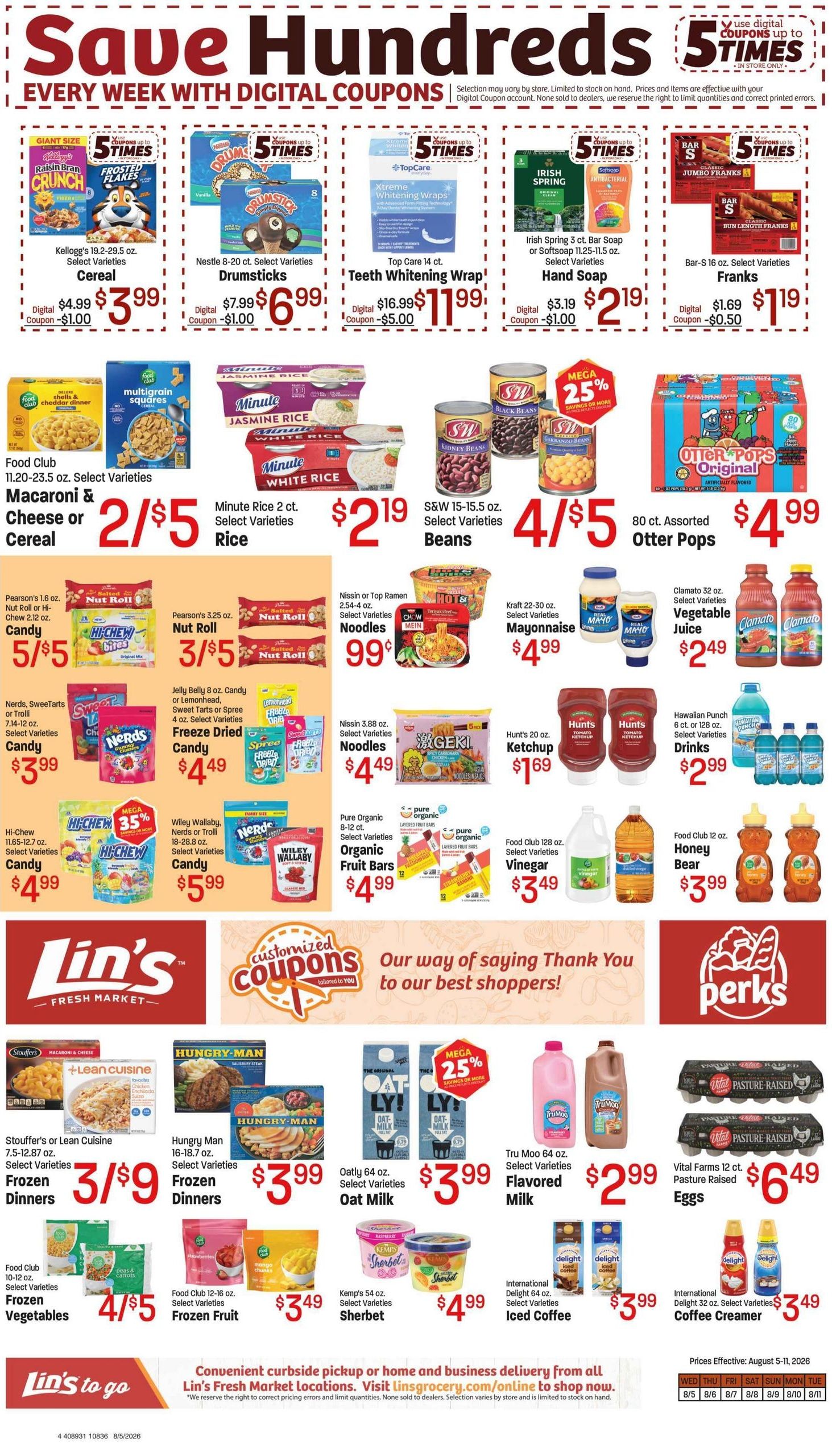 Lin's Fresh Market Weekly Ad August 5 - 11, 2026