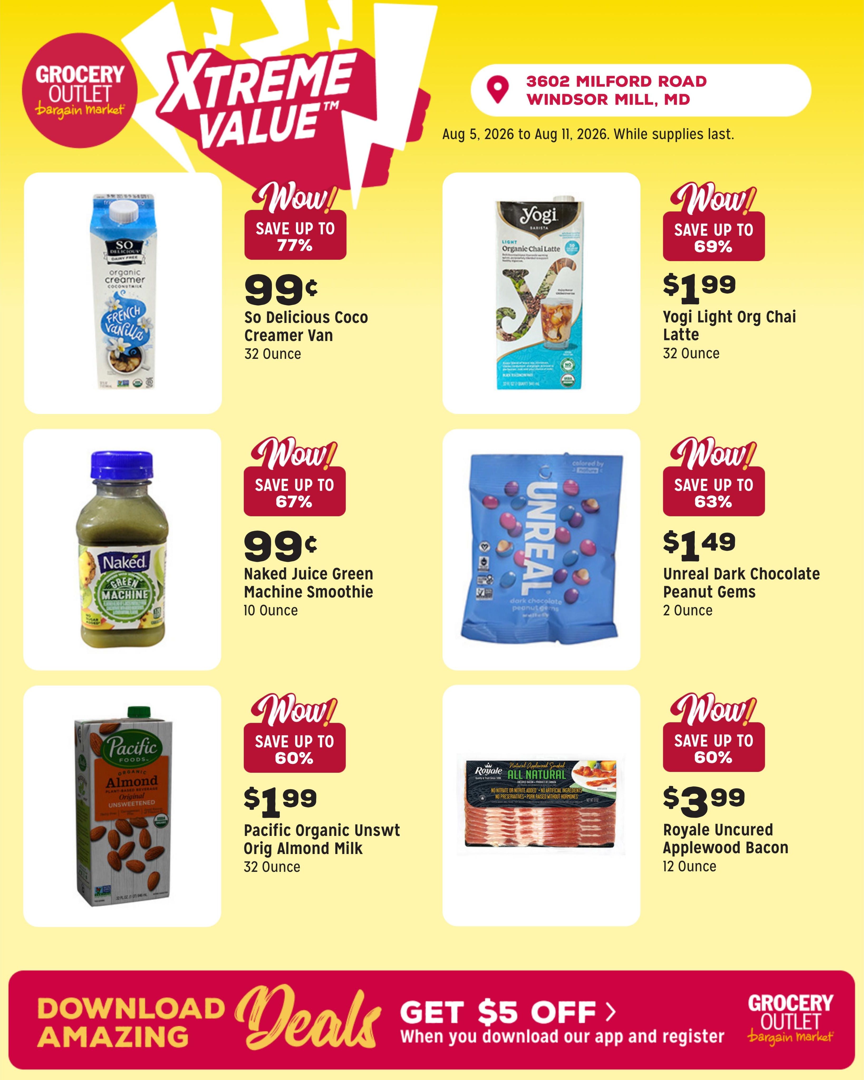 Grocery Outlet (Baltimore–Gwynn Oak Area, MD) Weekly Ad August 5 - 11, 2026